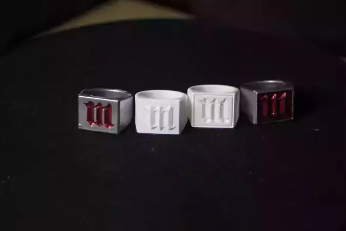 Mother Energy Signature M Logo on a Ring 3D print model