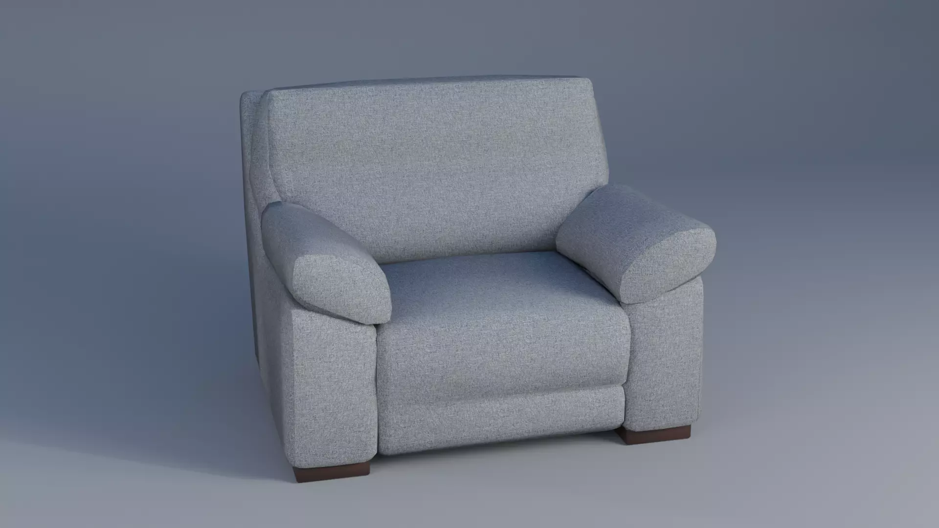 Gray sofa Low-poly 3D model_0