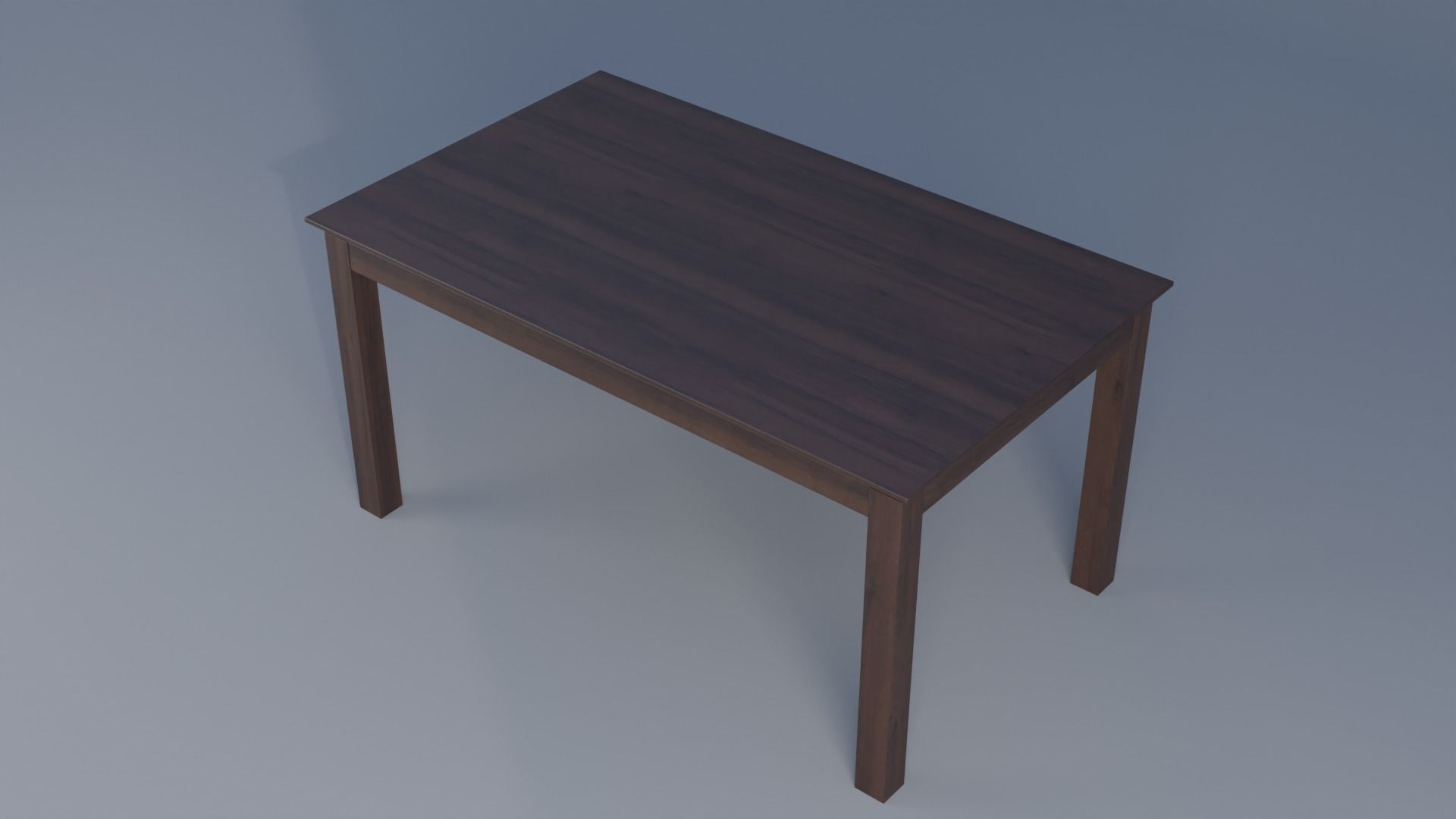 Wooden Table Low-poly 3D model_1