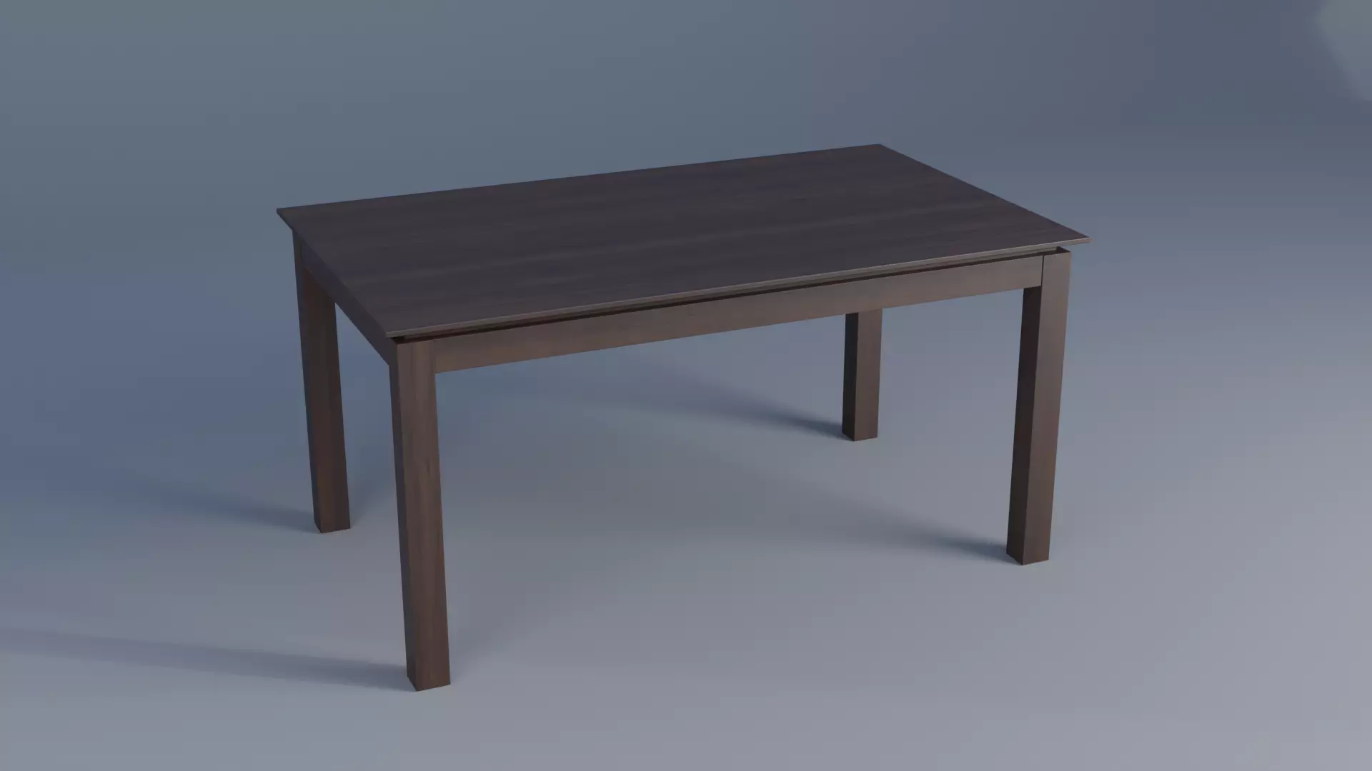 Wooden Table Low-poly 3D model_0