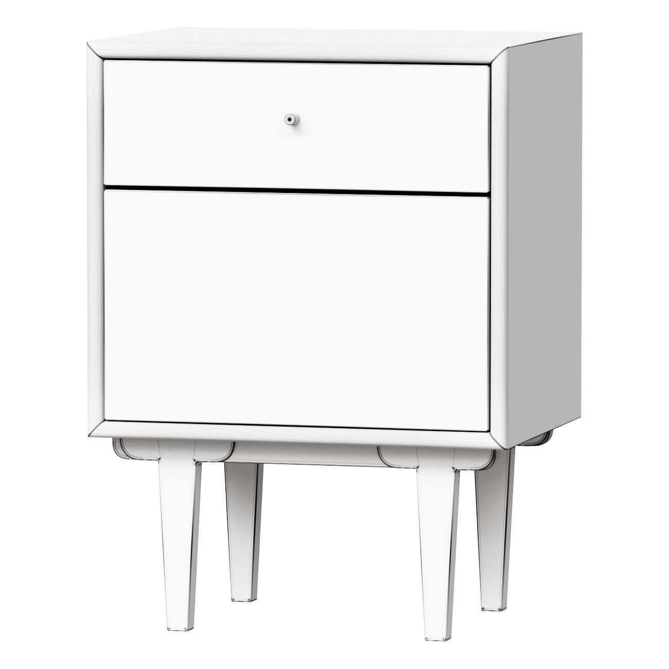 Bedside table in vintage Dalqui style 3D model_1