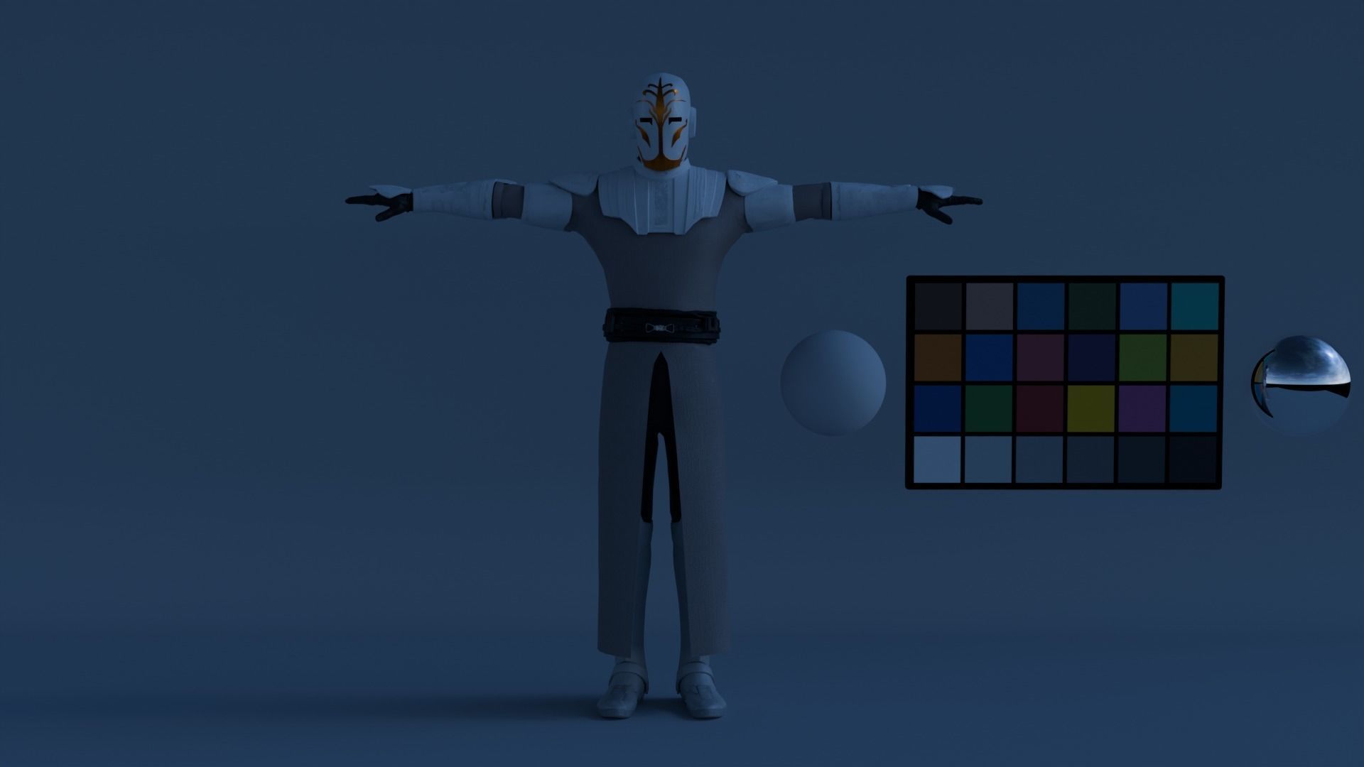 Jedi Temple Guard Rigged 3D Asset And High Quality Lightsaber 3D model_5