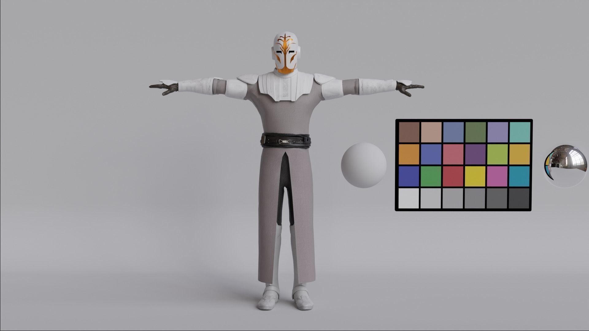 Jedi Temple Guard Rigged 3D Asset And High Quality Lightsaber 3D model_4