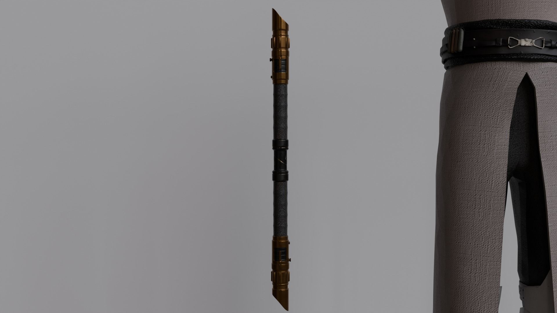 Jedi Temple Guard Rigged 3D Asset And High Quality Lightsaber 3D model_3