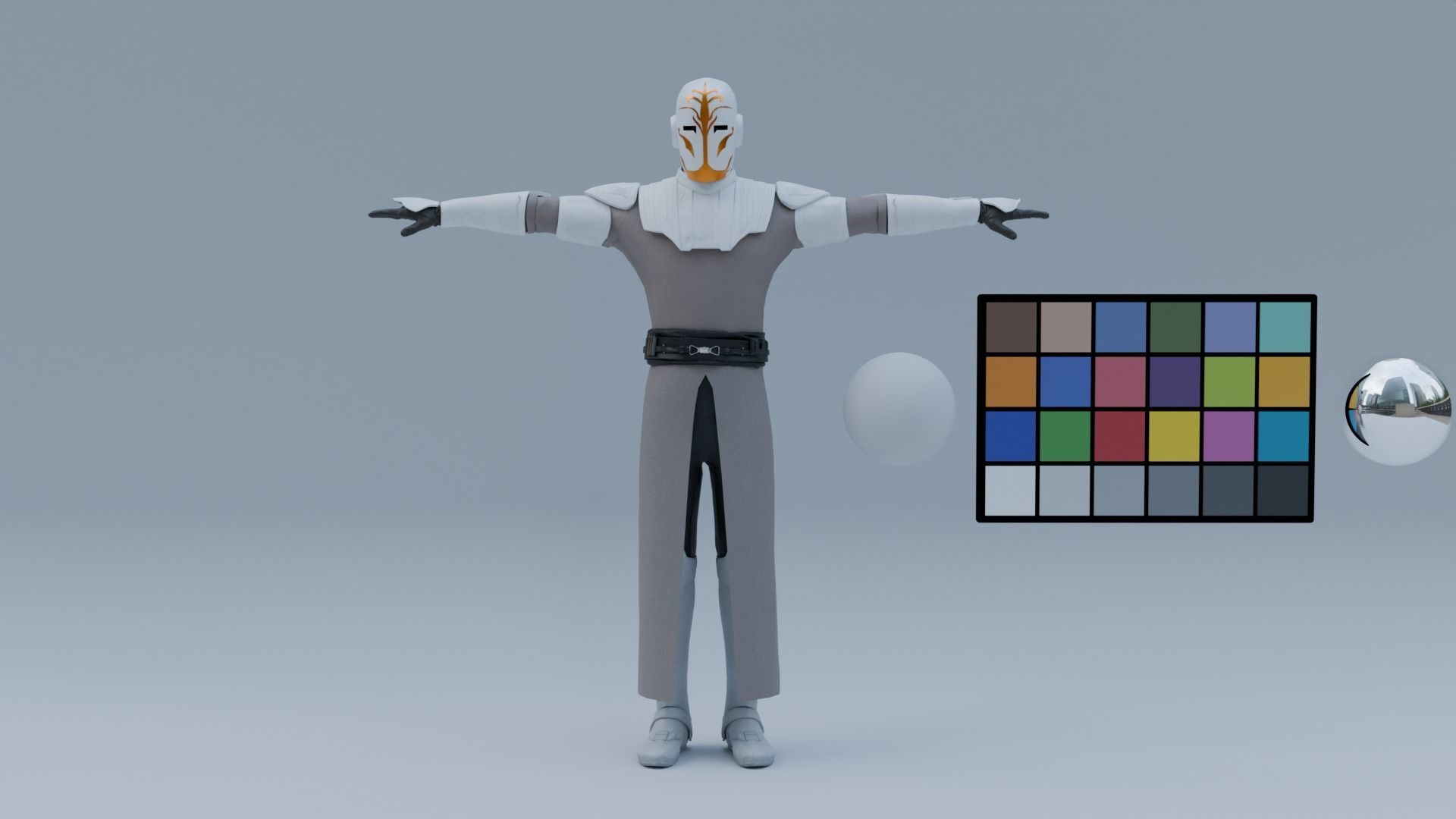 Jedi Temple Guard Rigged 3D Asset And High Quality Lightsaber 3D model_6