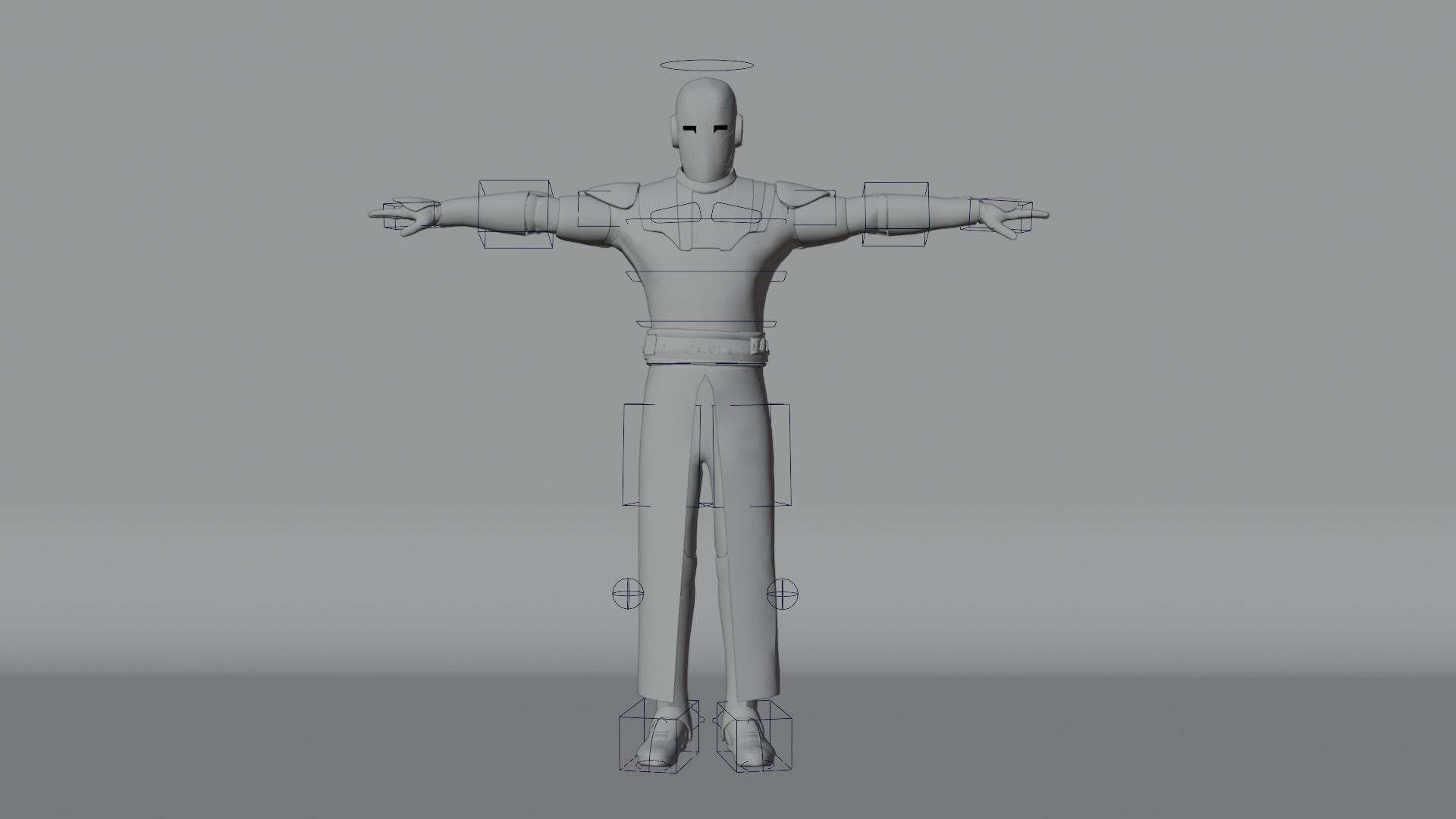 Jedi Temple Guard Rigged 3D Asset And High Quality Lightsaber 3D model_7