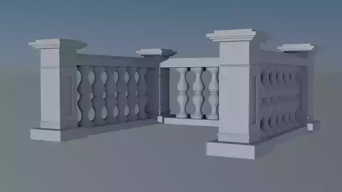Balustrade 3d model 3D print model
