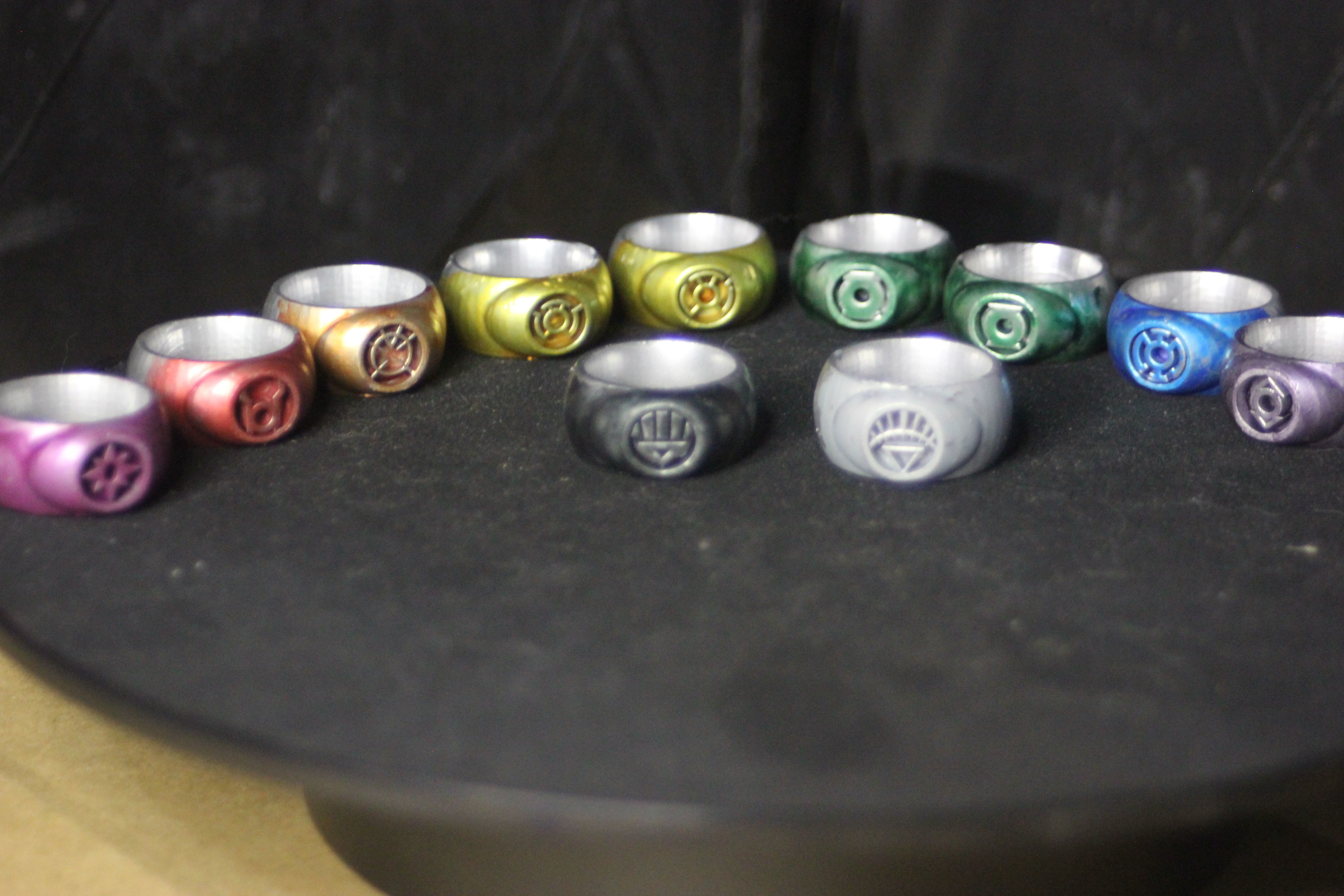 DC Comics Lantern Rings - All Including Gold and Phantom 3D print model_13