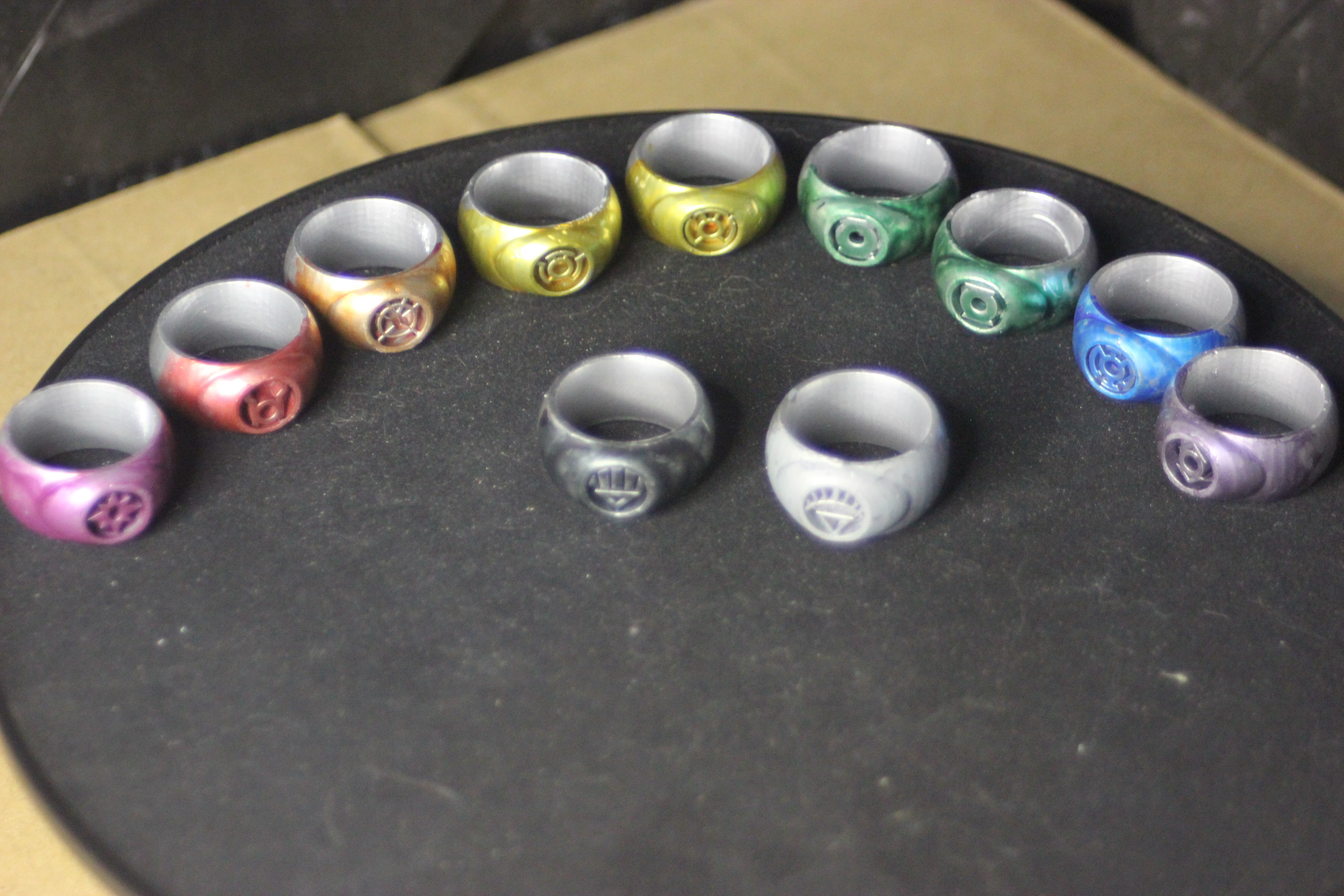 DC Comics Lantern Rings - All Including Gold and Phantom 3D print model_14