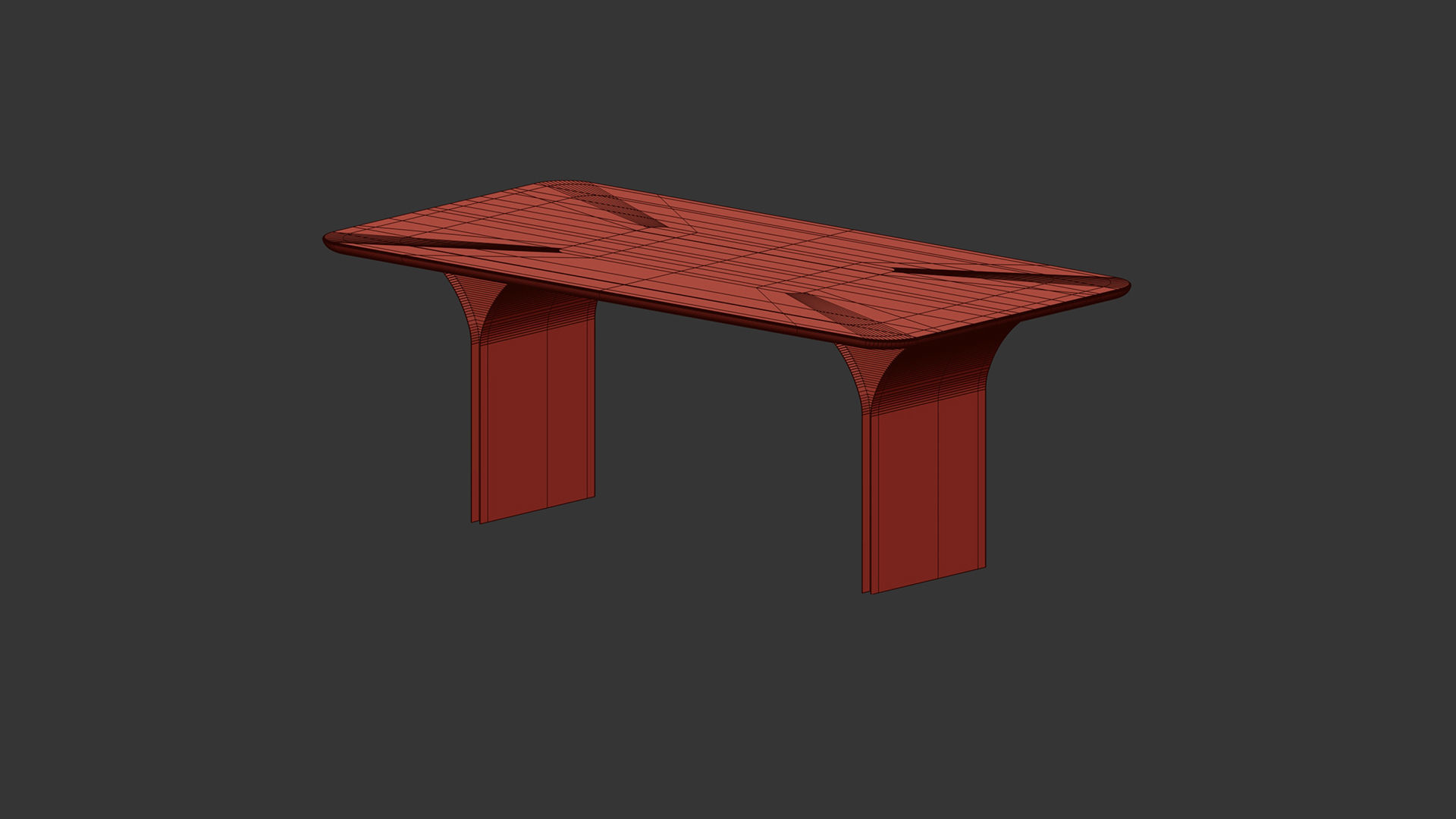 Rolf Benz 990 rectangle dining table 3D model_2