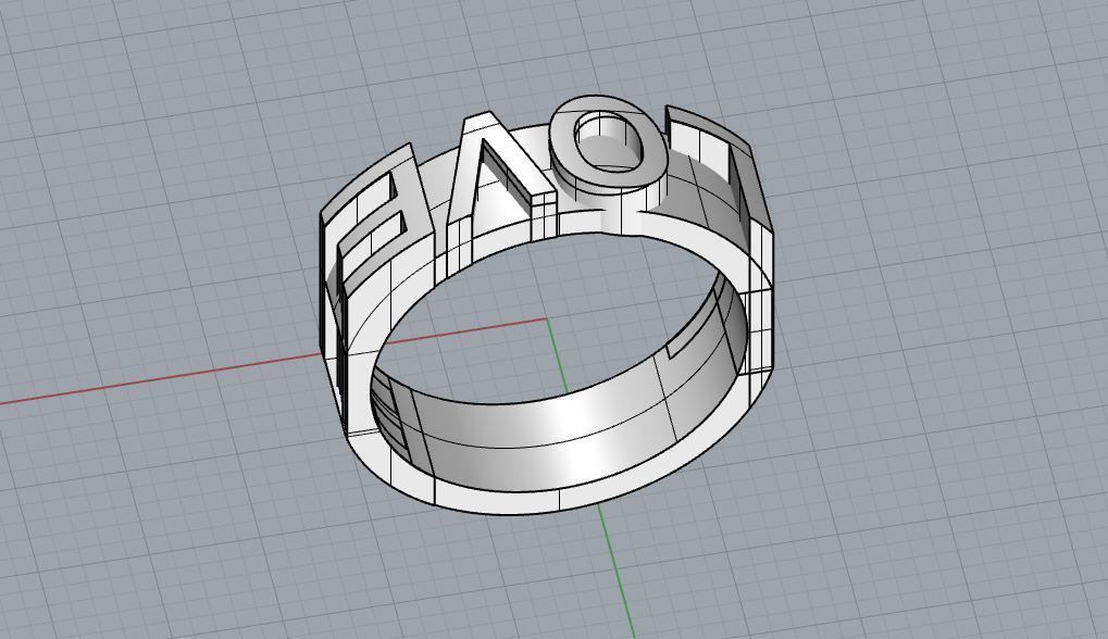 Stylish Love Ring Design for Gold  3D print model_8