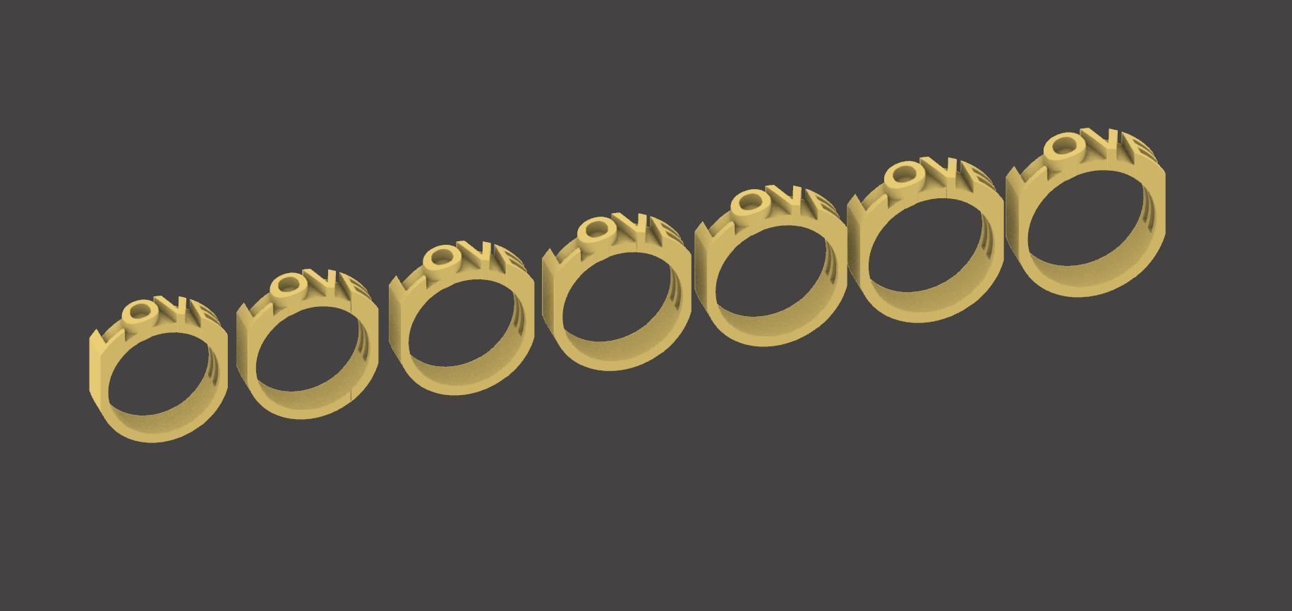 Stylish Love Ring Design for Gold  3D print model_2