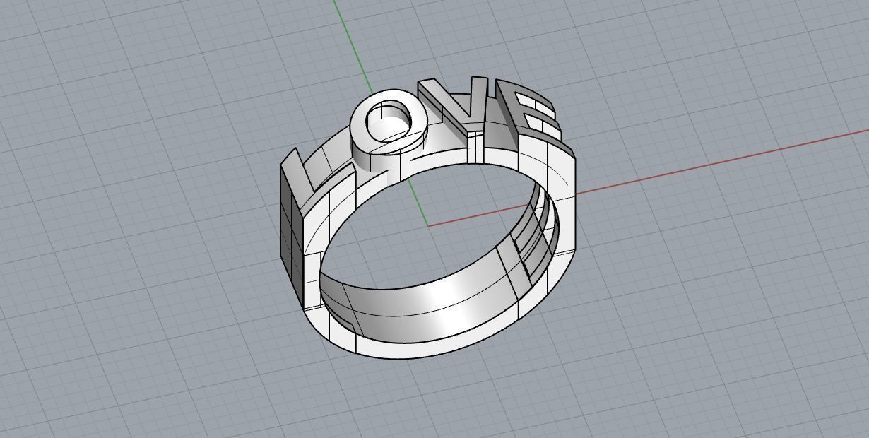 Stylish Love Ring Design for Gold  3D print model_4