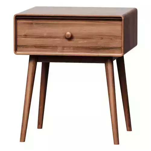 Headboard table with walnut drawer Miji