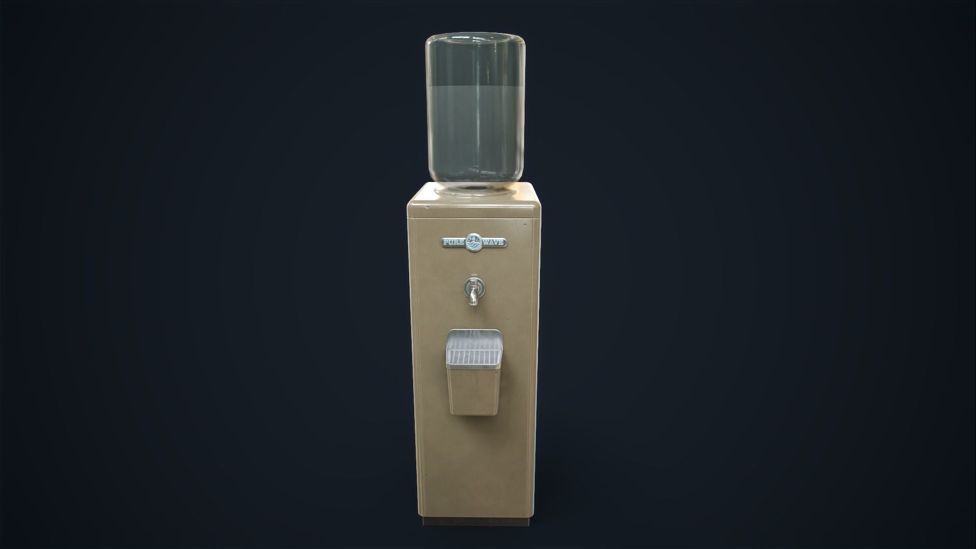 Old water cooler Low-poly 3D model_3