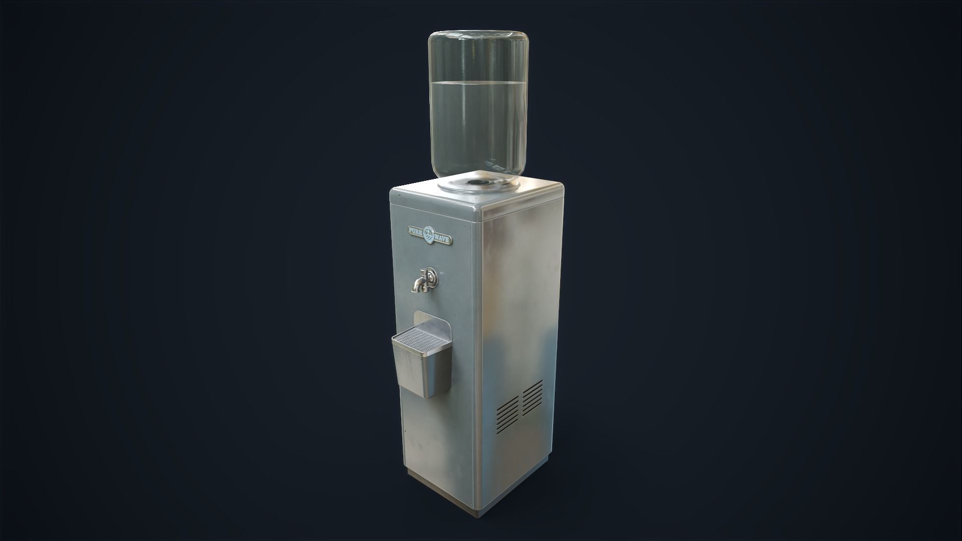 Old water cooler Low-poly 3D model_13