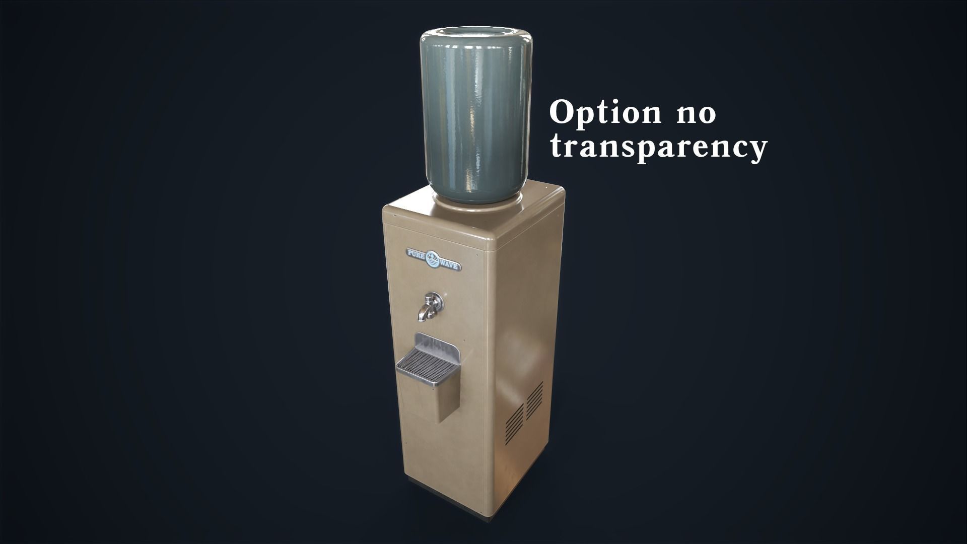 Old water cooler Low-poly 3D model_2