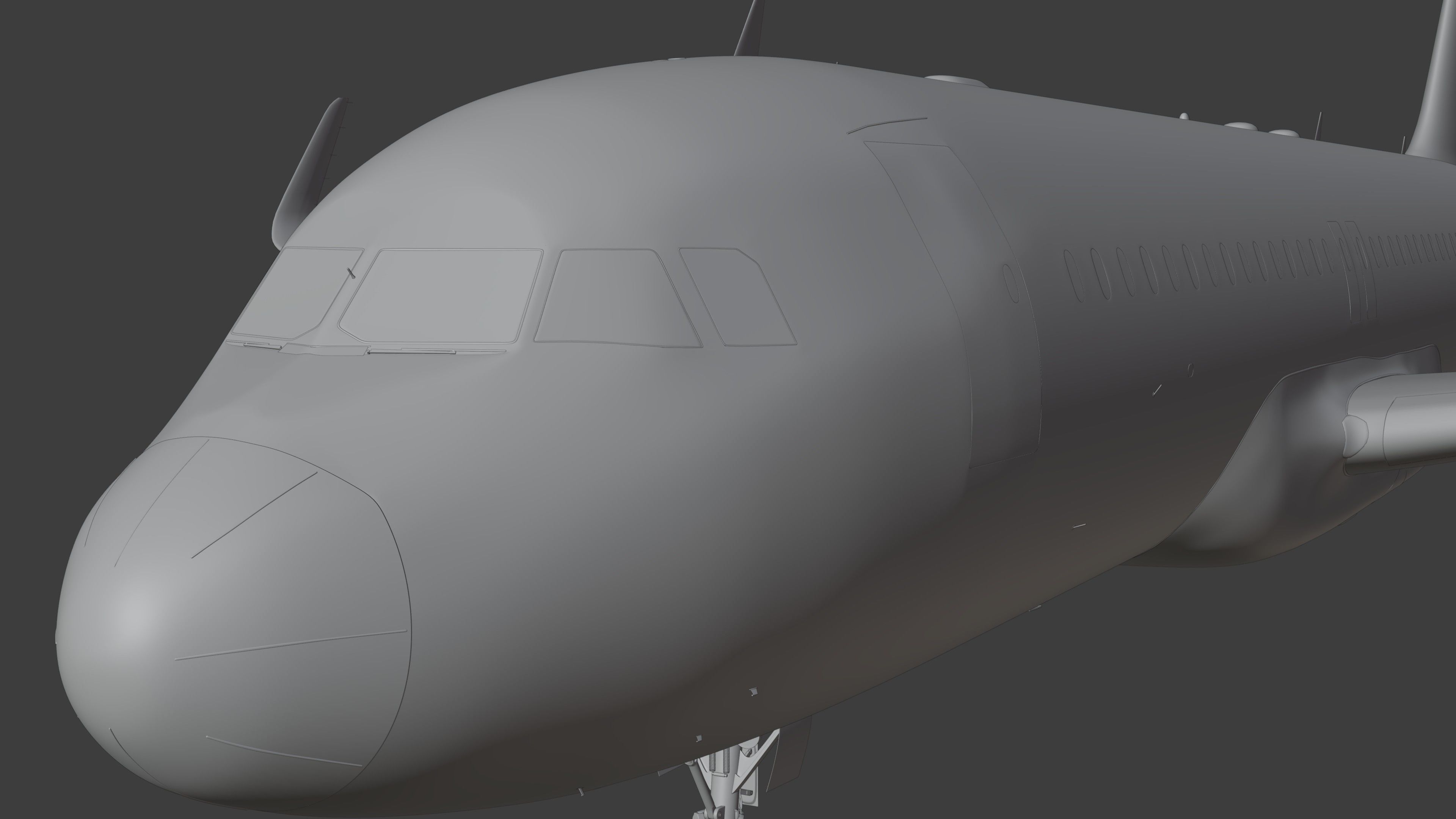 A320Neo ONLY Exterior NOT Textured 3D model_24