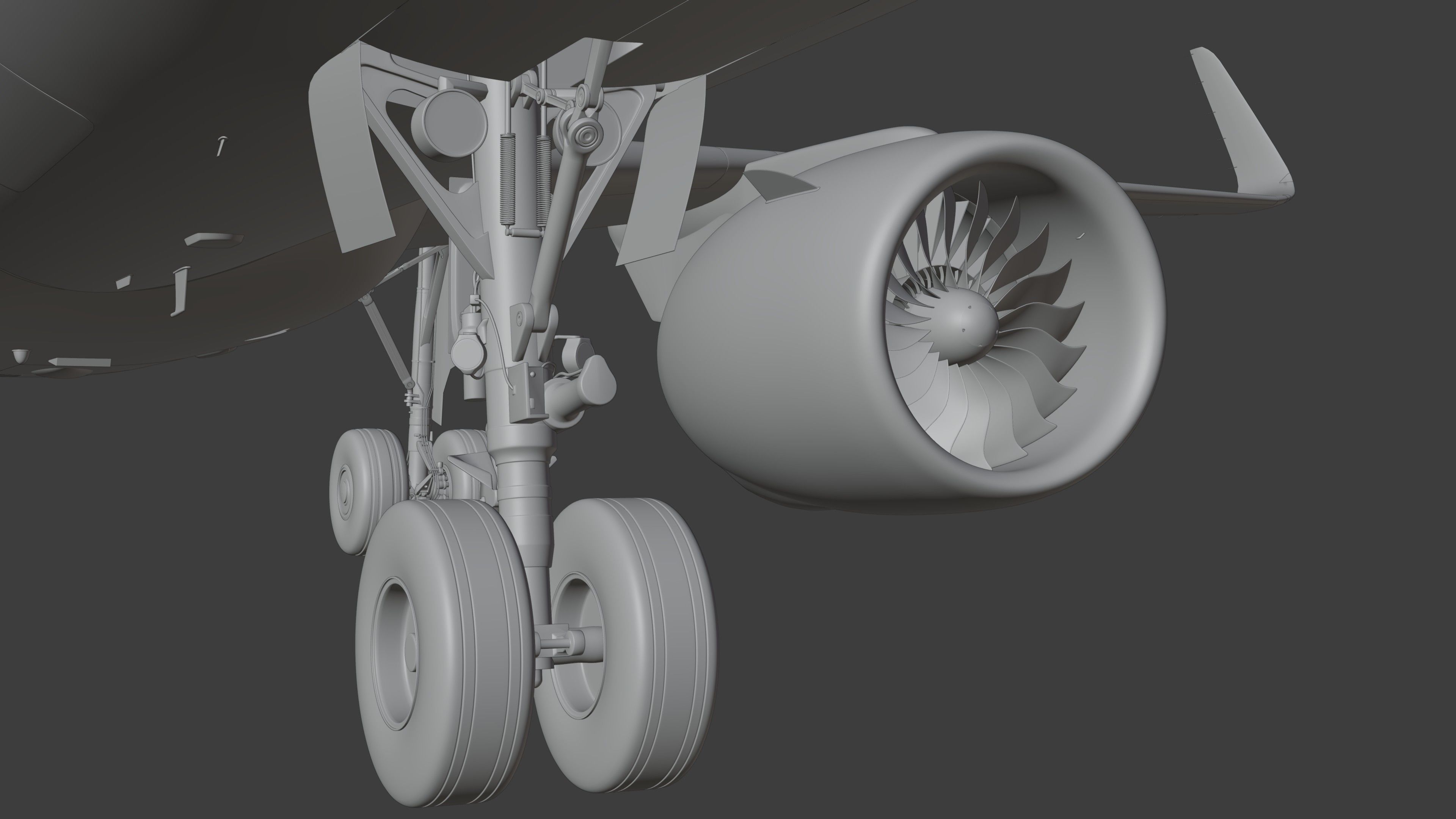 A320Neo ONLY Exterior NOT Textured 3D model_33