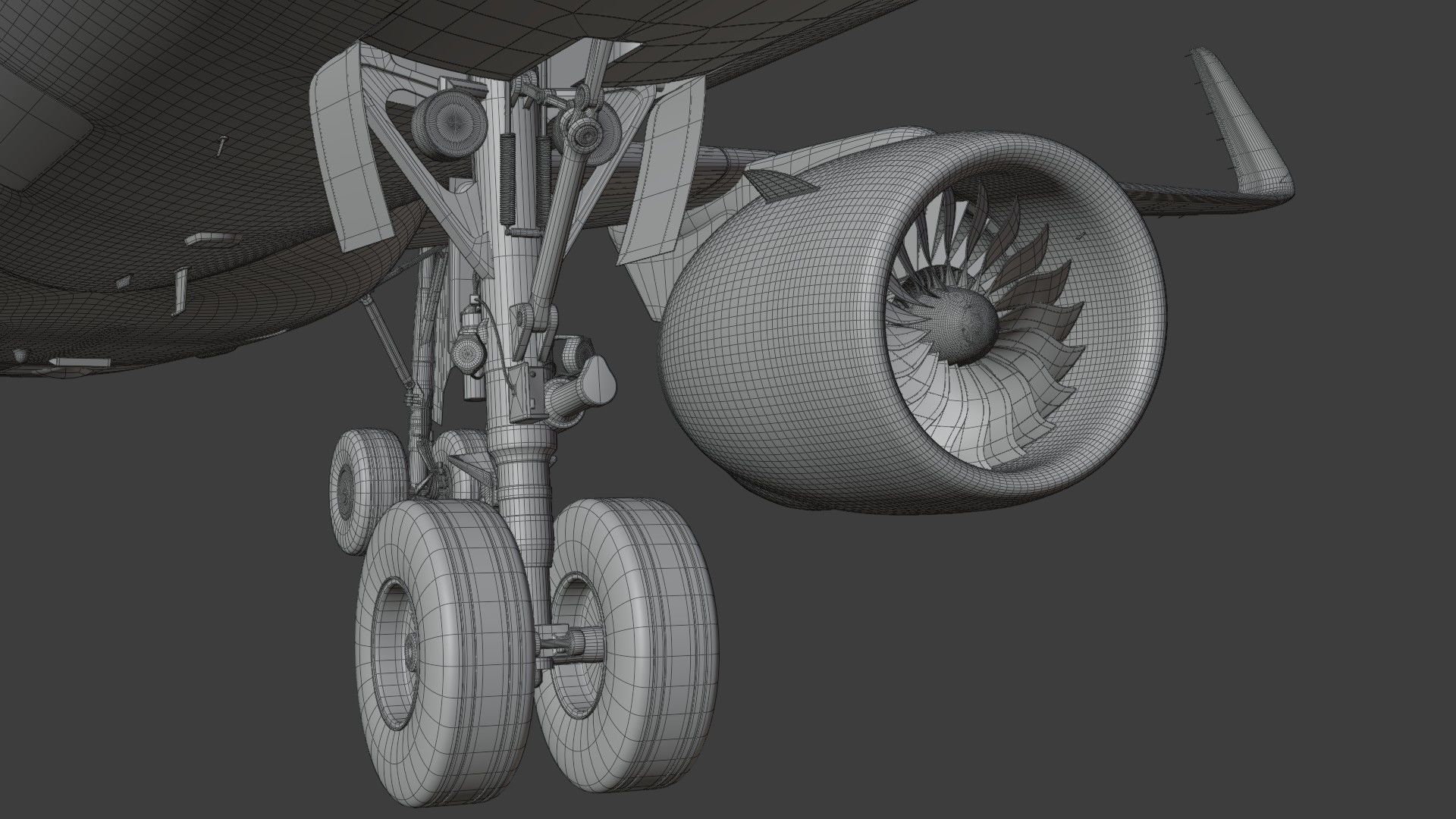 A320Neo ONLY Exterior NOT Textured 3D model_35