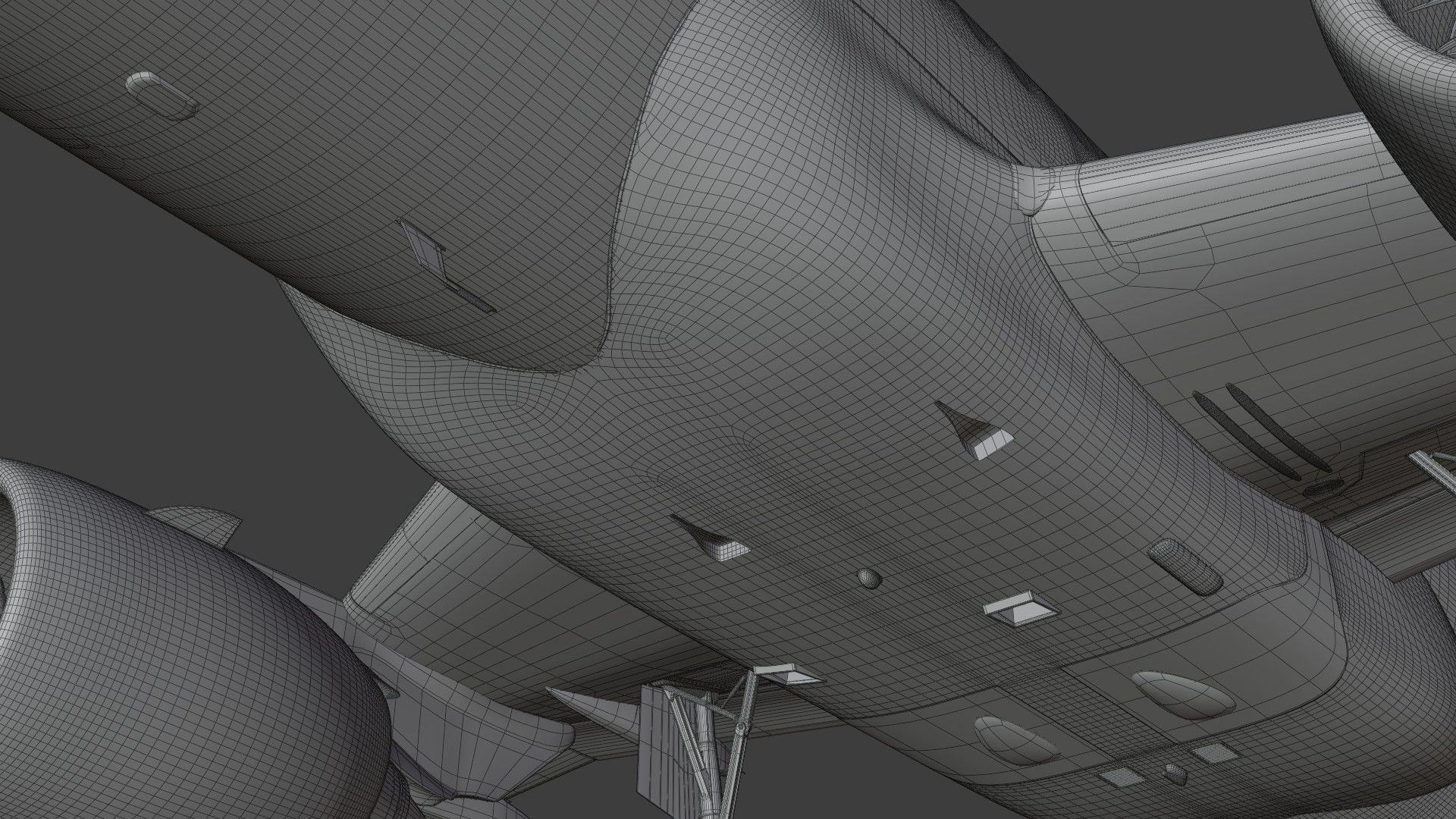 A320Neo ONLY Exterior NOT Textured 3D model_28