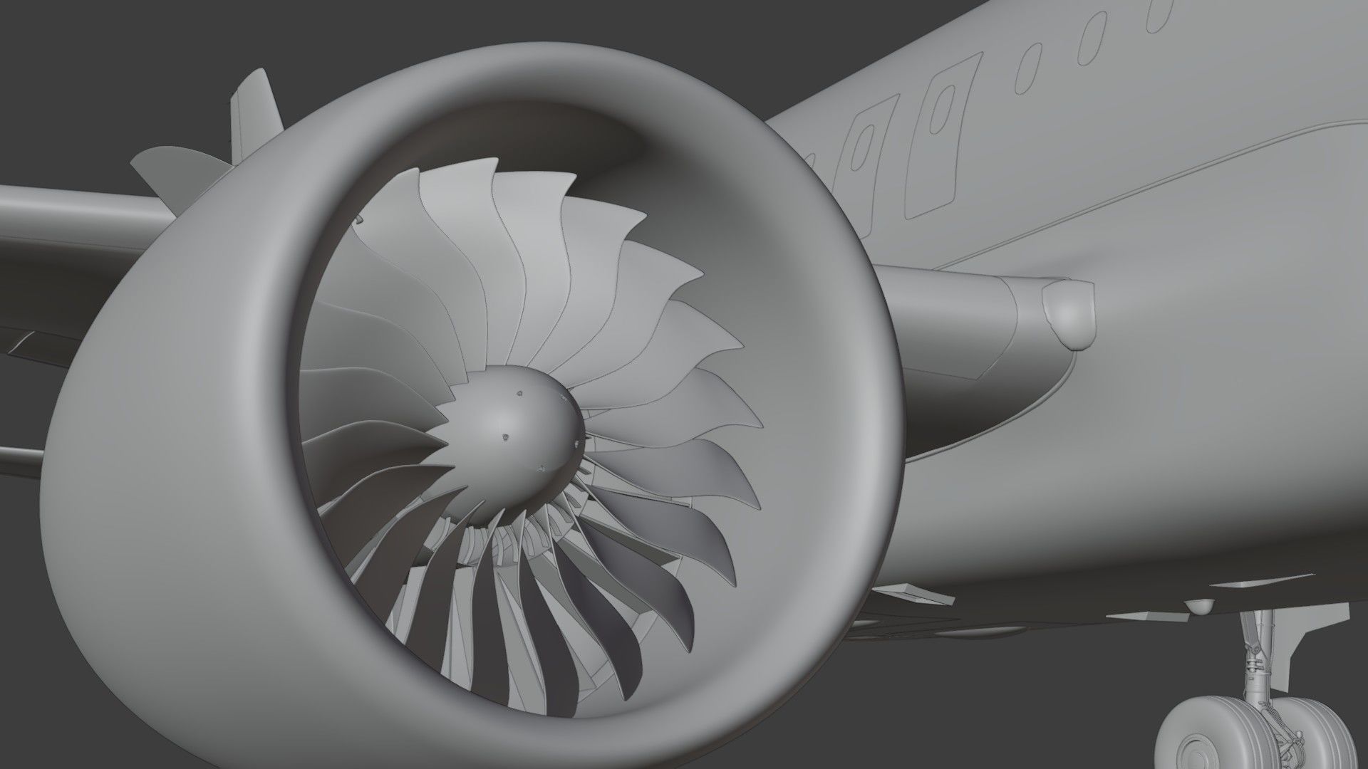 A320Neo ONLY Exterior NOT Textured 3D model_29