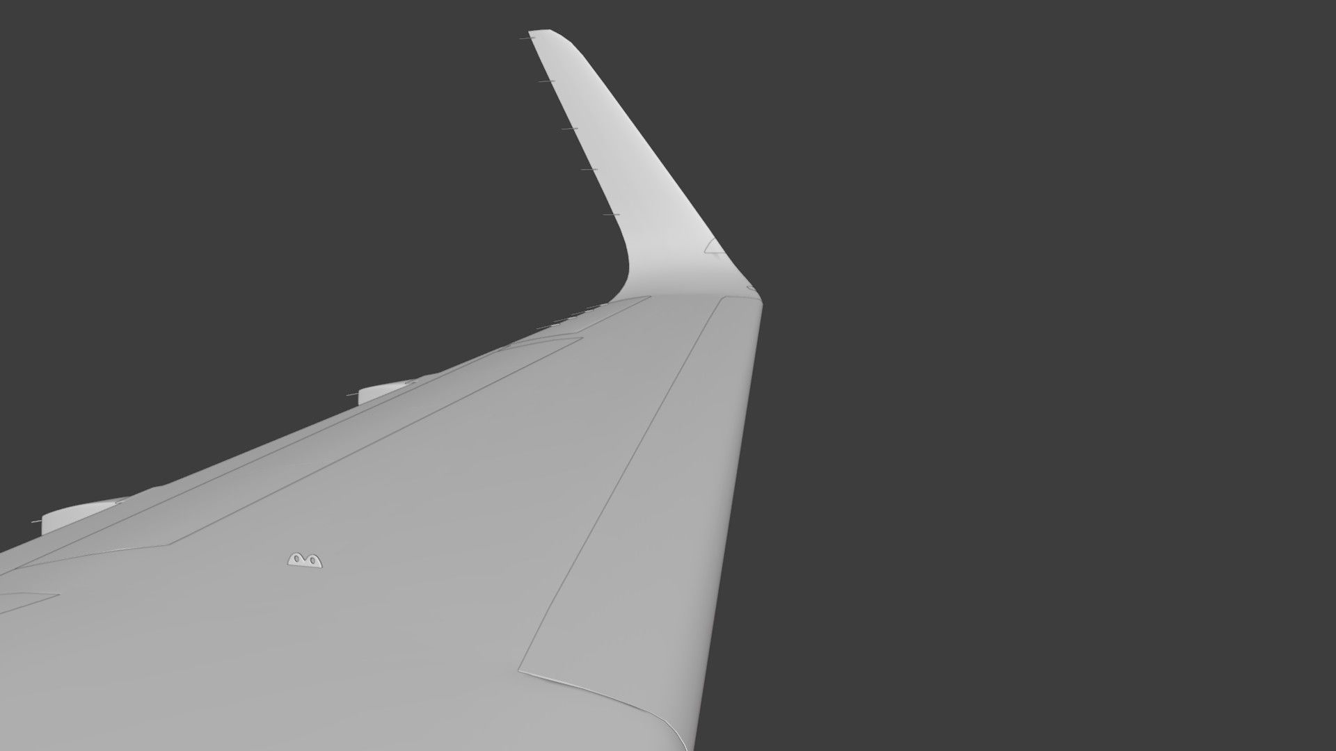 A320Neo ONLY Exterior NOT Textured 3D model_47