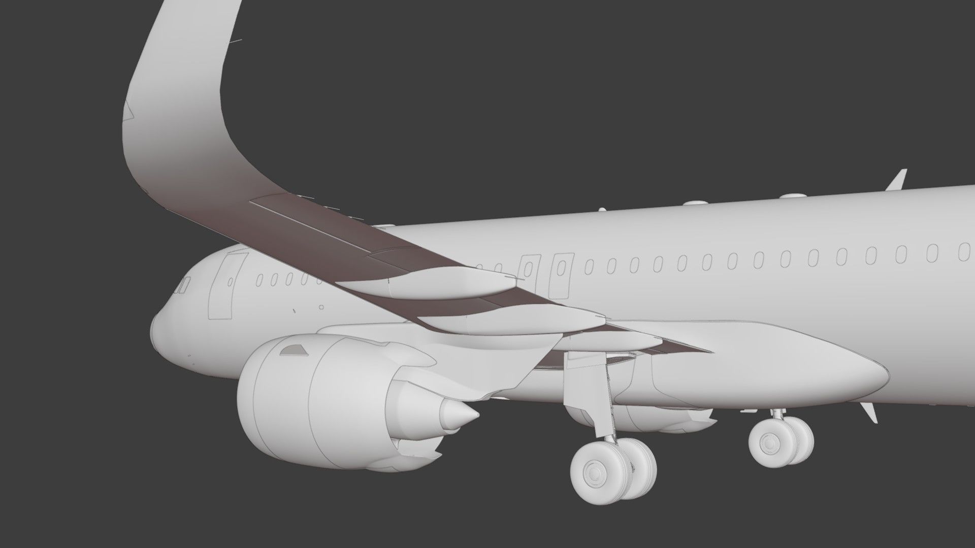 A320Neo ONLY Exterior NOT Textured 3D model_58