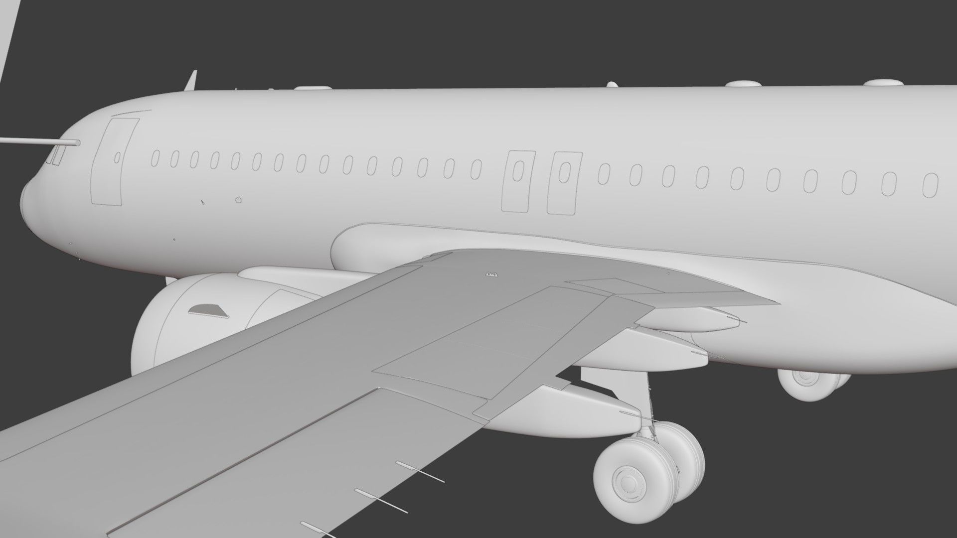 A320Neo ONLY Exterior NOT Textured 3D model_53