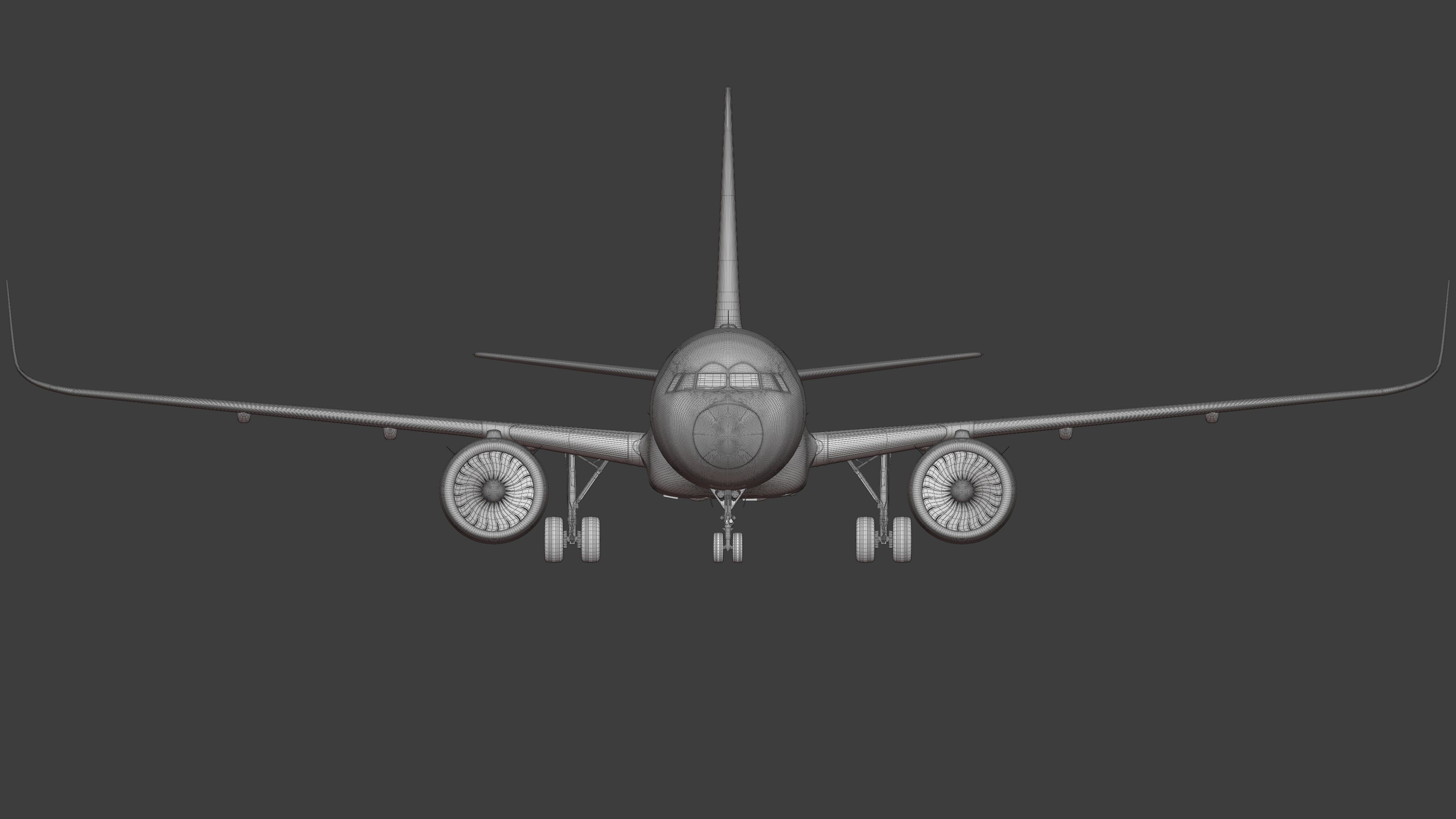A320Neo ONLY Exterior NOT Textured 3D model_18