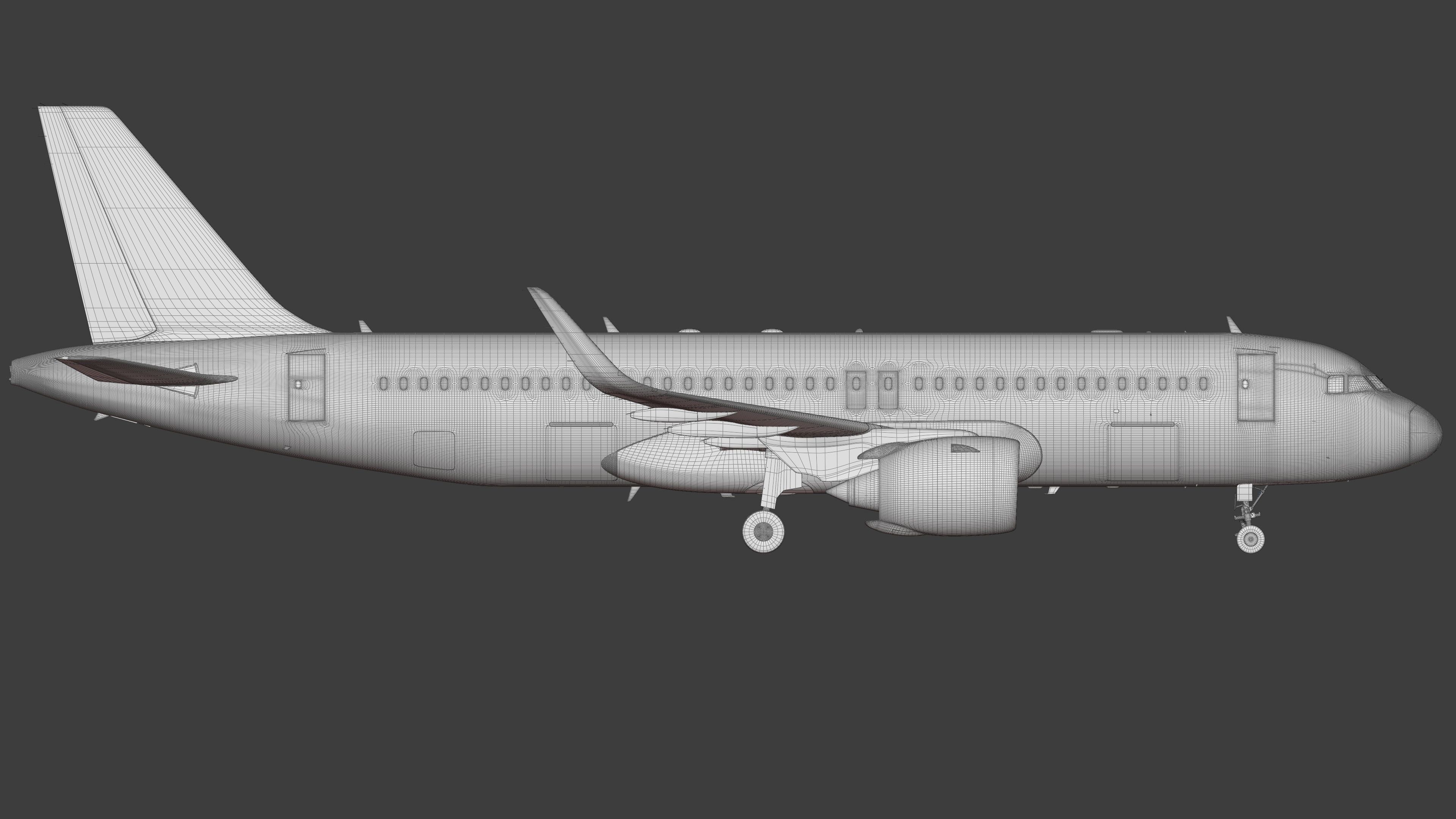 A320Neo ONLY Exterior NOT Textured 3D model_17