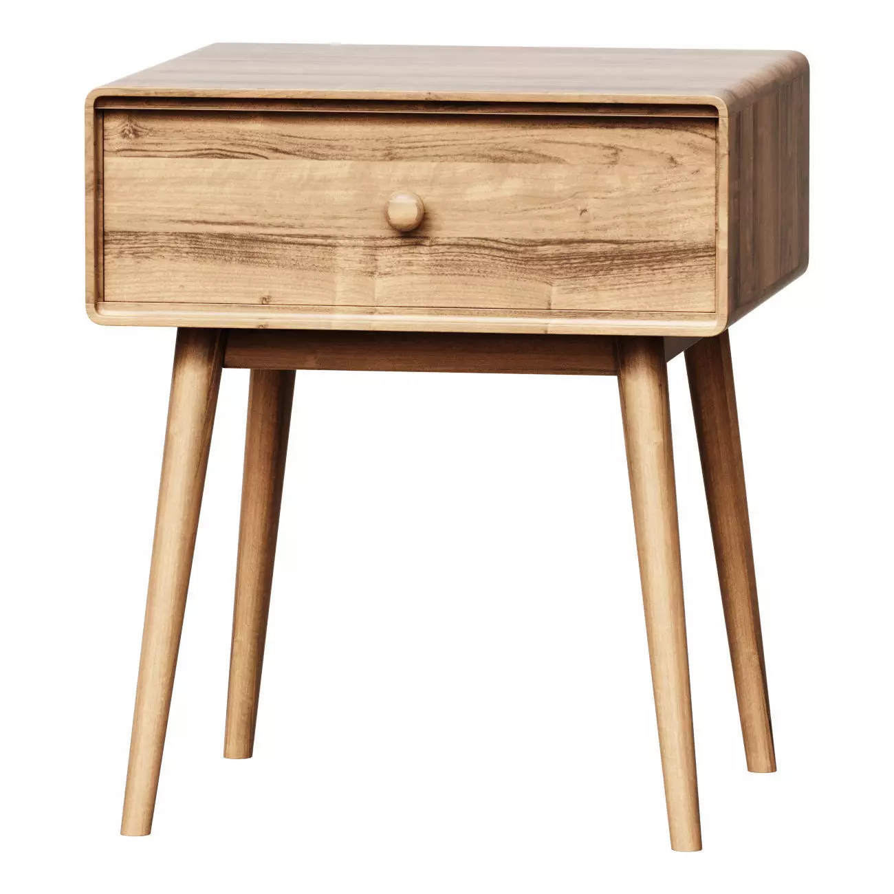Bedside table with oak drawer Miji 3D model_0