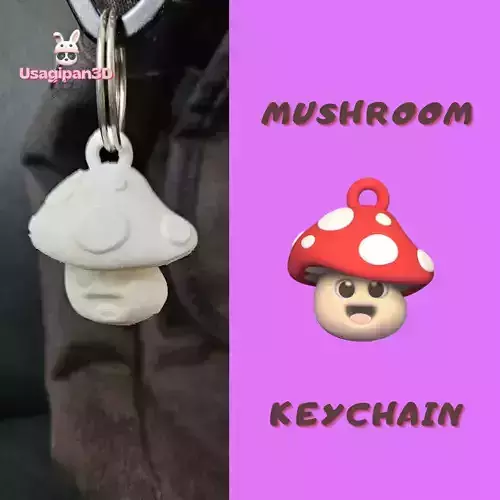 Mushroom Keychain