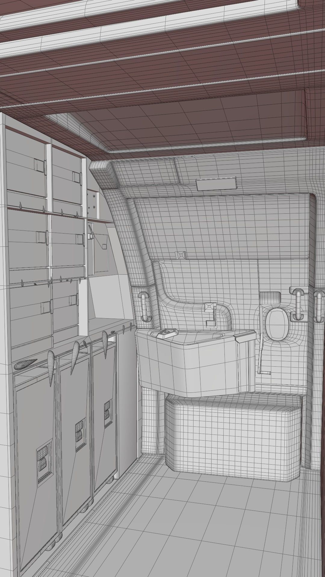 Airbus A320Neo Interior With Cockpit  3D model_55