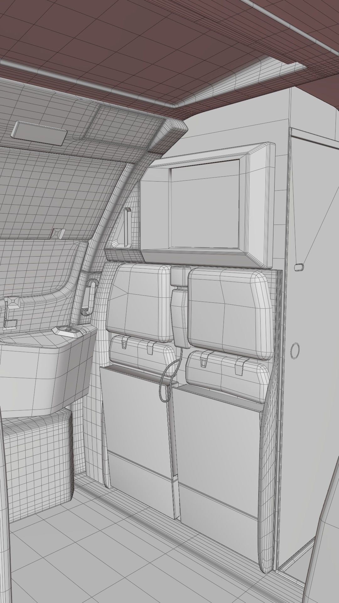 Airbus A320Neo Interior With Cockpit  3D model_57