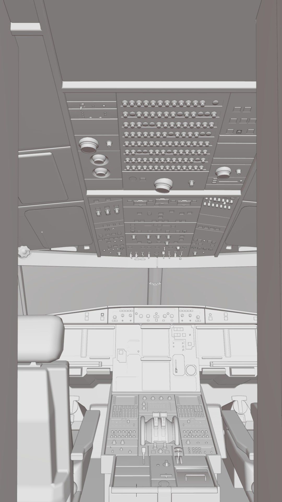 Airbus A320Neo Interior With Cockpit  3D model_60