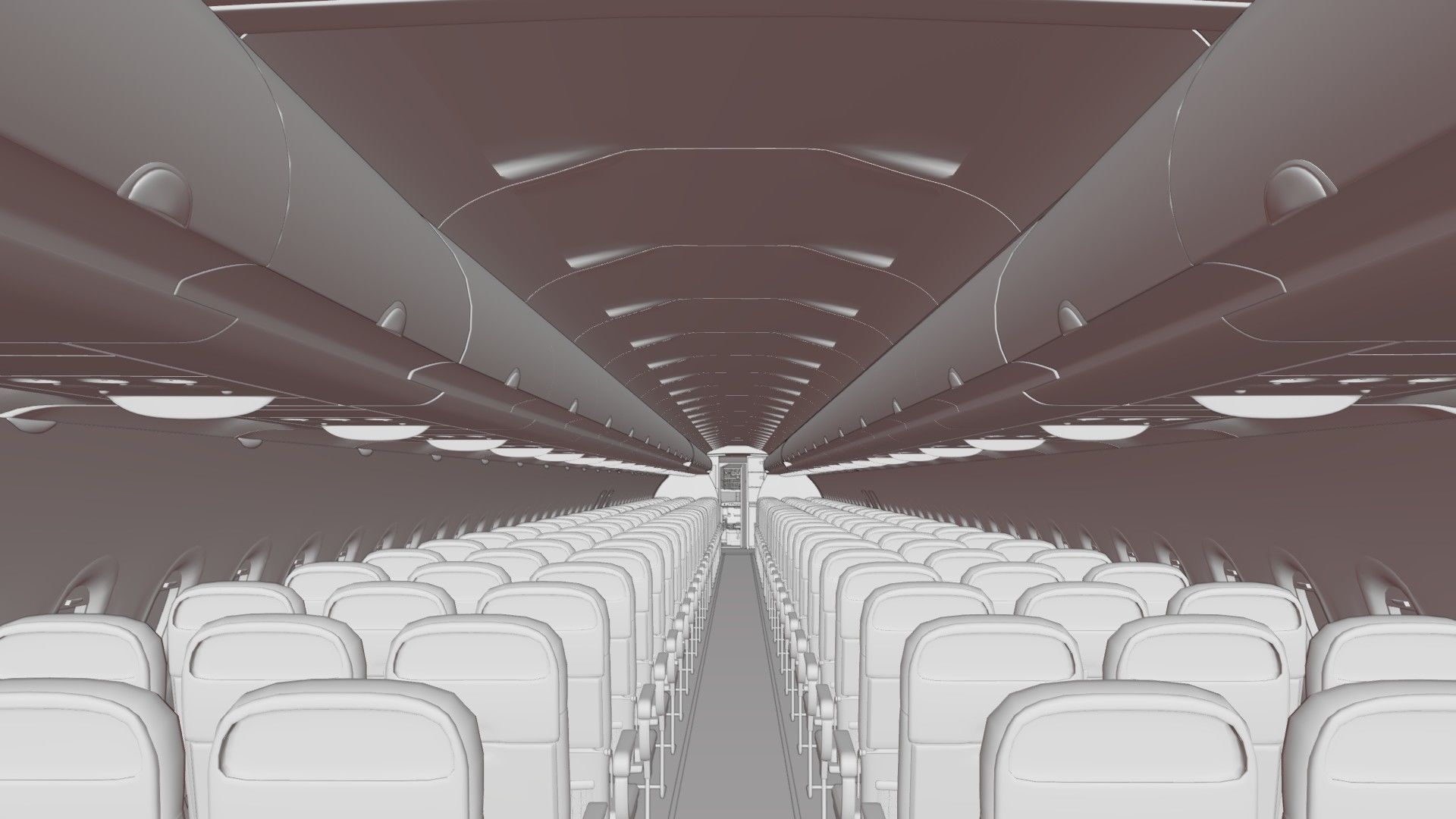 Airbus A320Neo Interior With Cockpit  3D model_43
