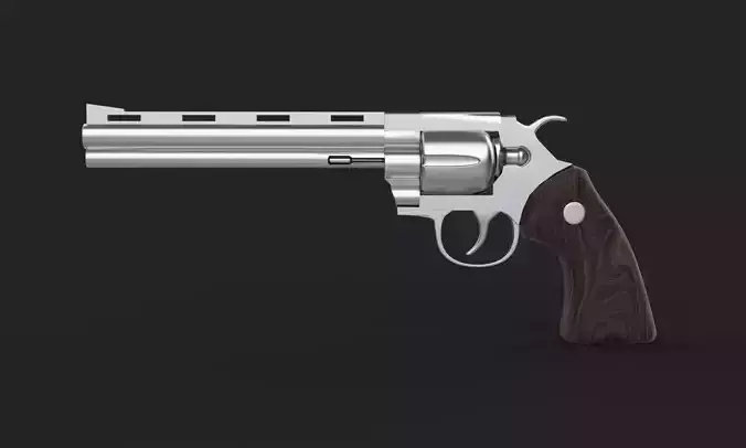 colt python Low-poly 3D model