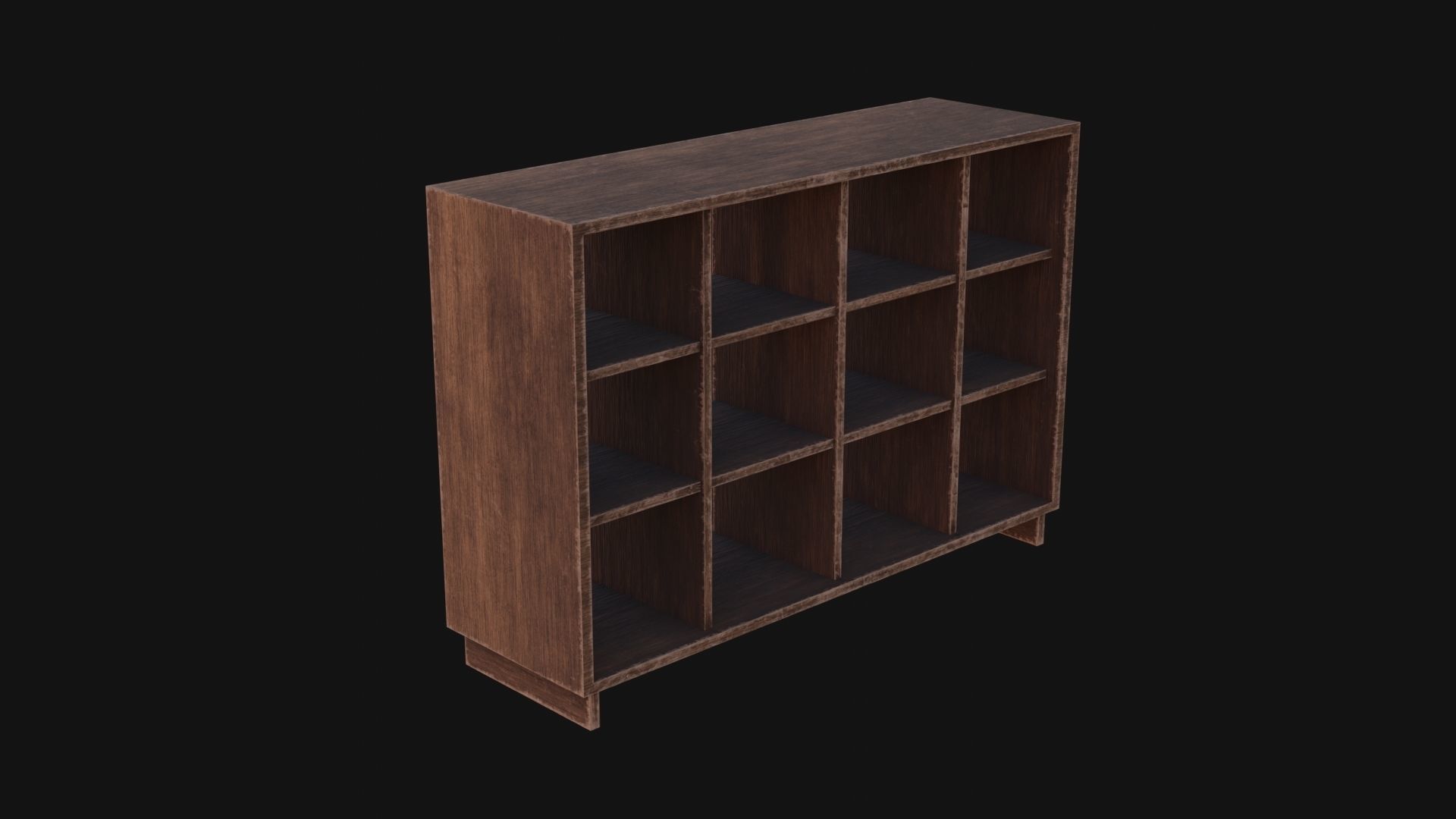 Japanese Shoe box Low-poly 3D model_4