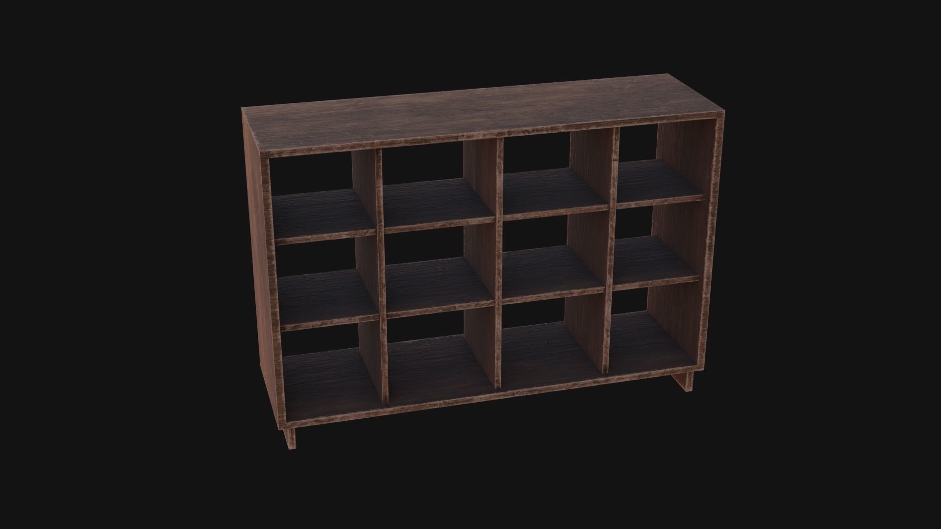 Japanese Shoe box Low-poly 3D model_5