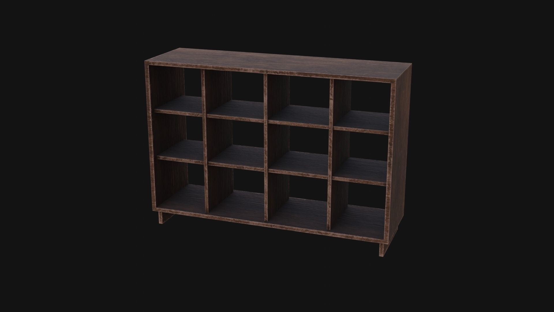 Japanese Shoe box Low-poly 3D model_1