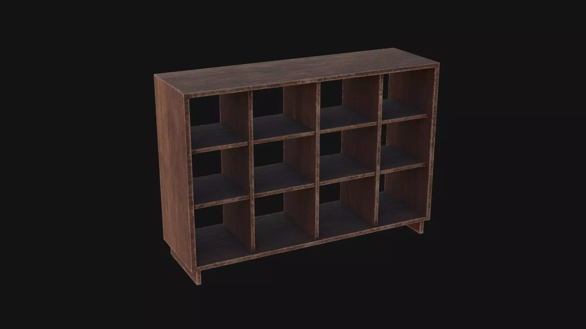 Japanese Shoe box Low-poly 3D model_0