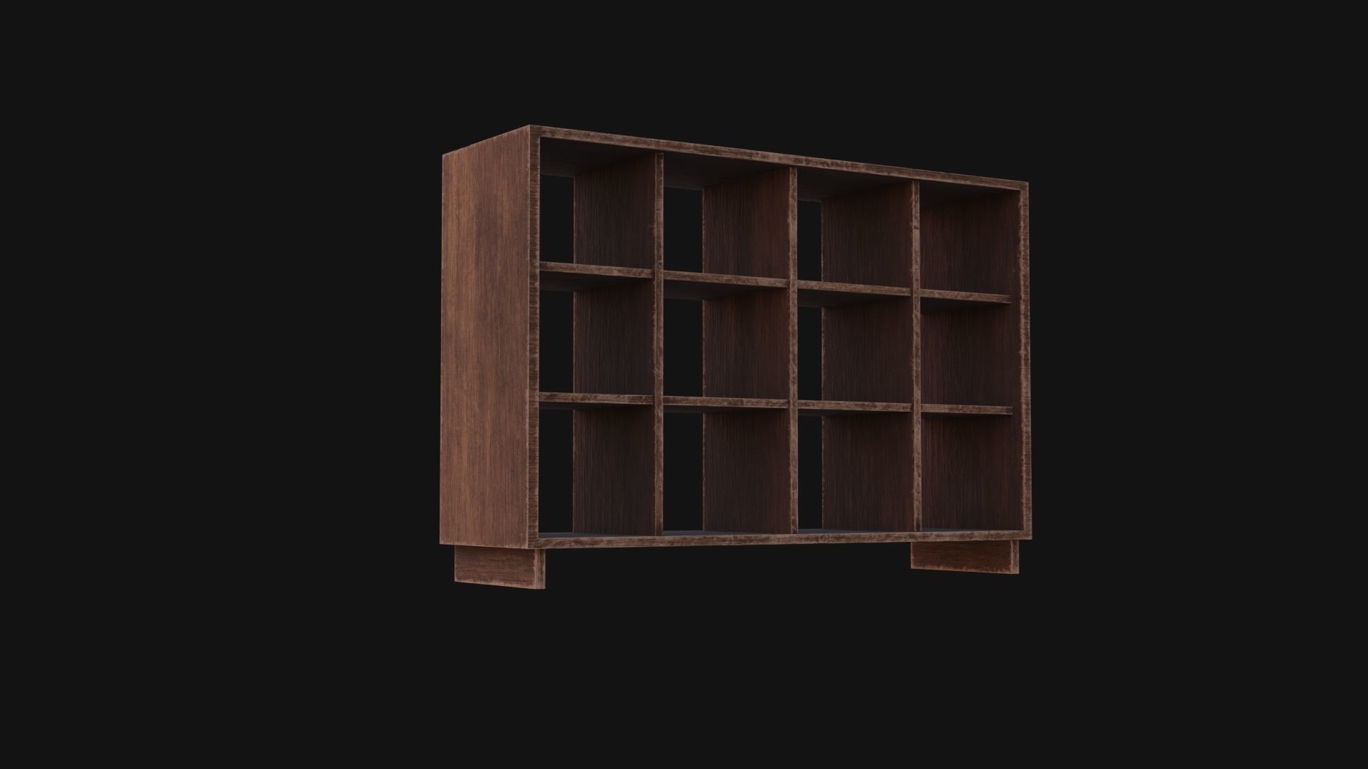 Japanese Shoe box Low-poly 3D model_3