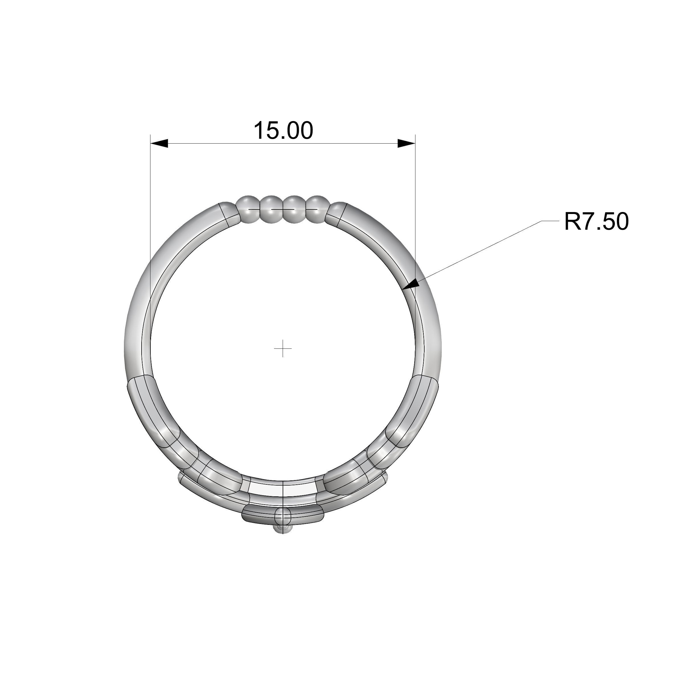 Frieren beyond journe end ring from Himmel 3D print model_2