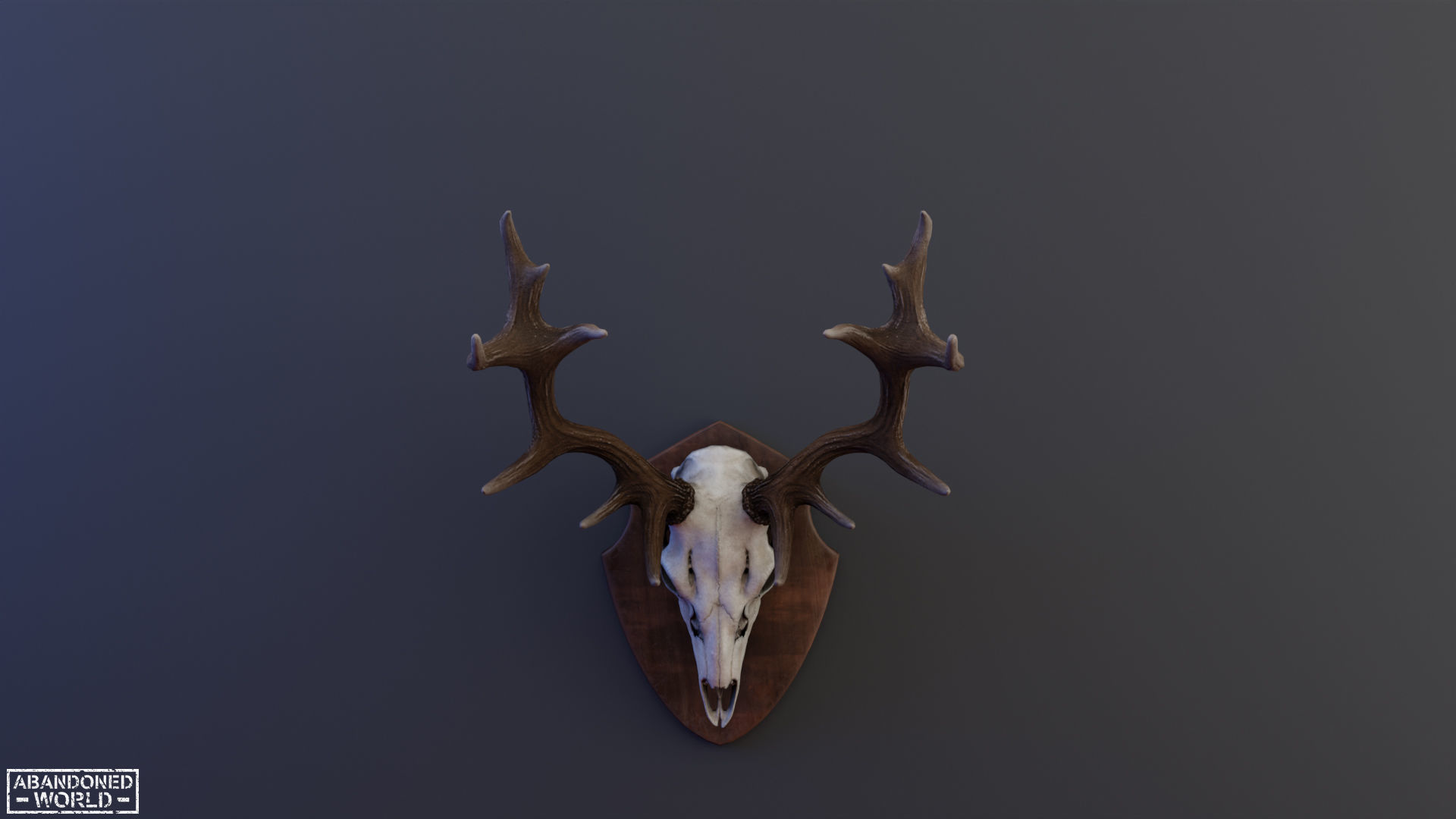 Deer Skull Low-poly 3D model_15