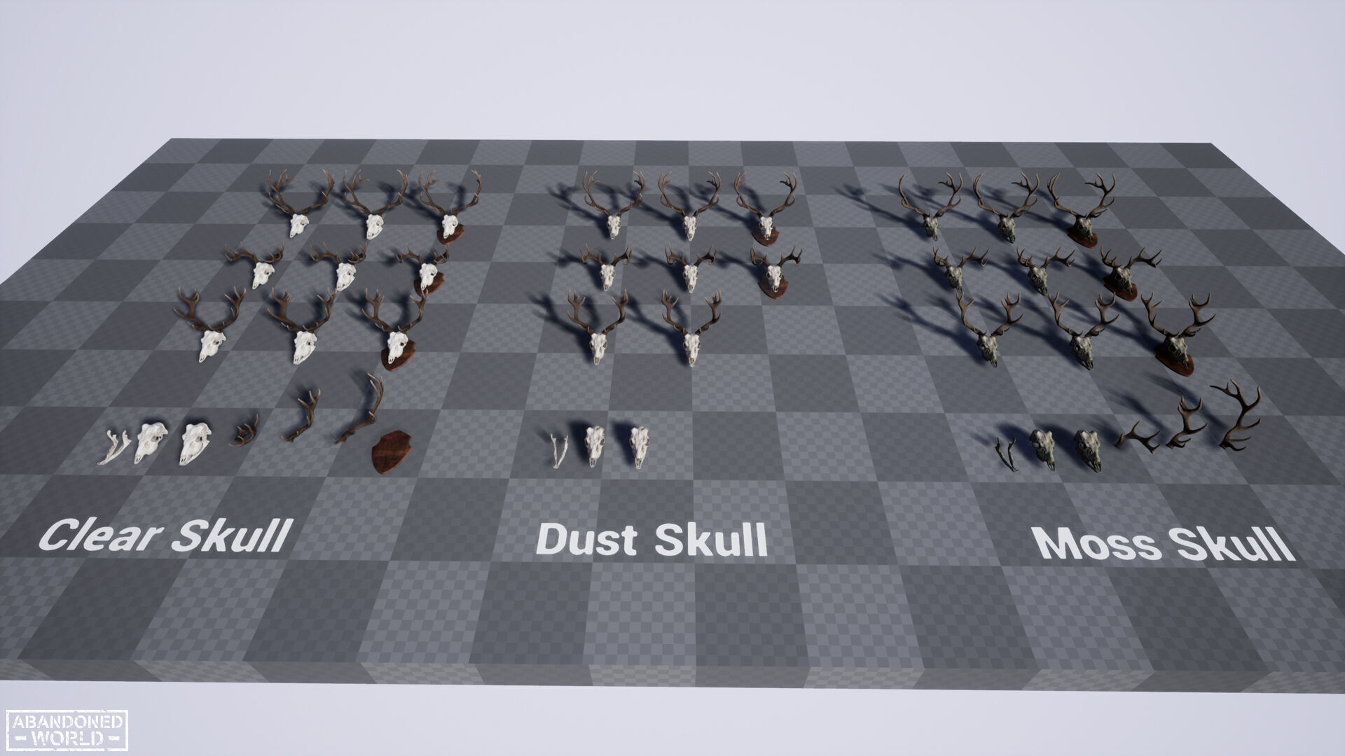 Deer Skull Low-poly 3D model_23