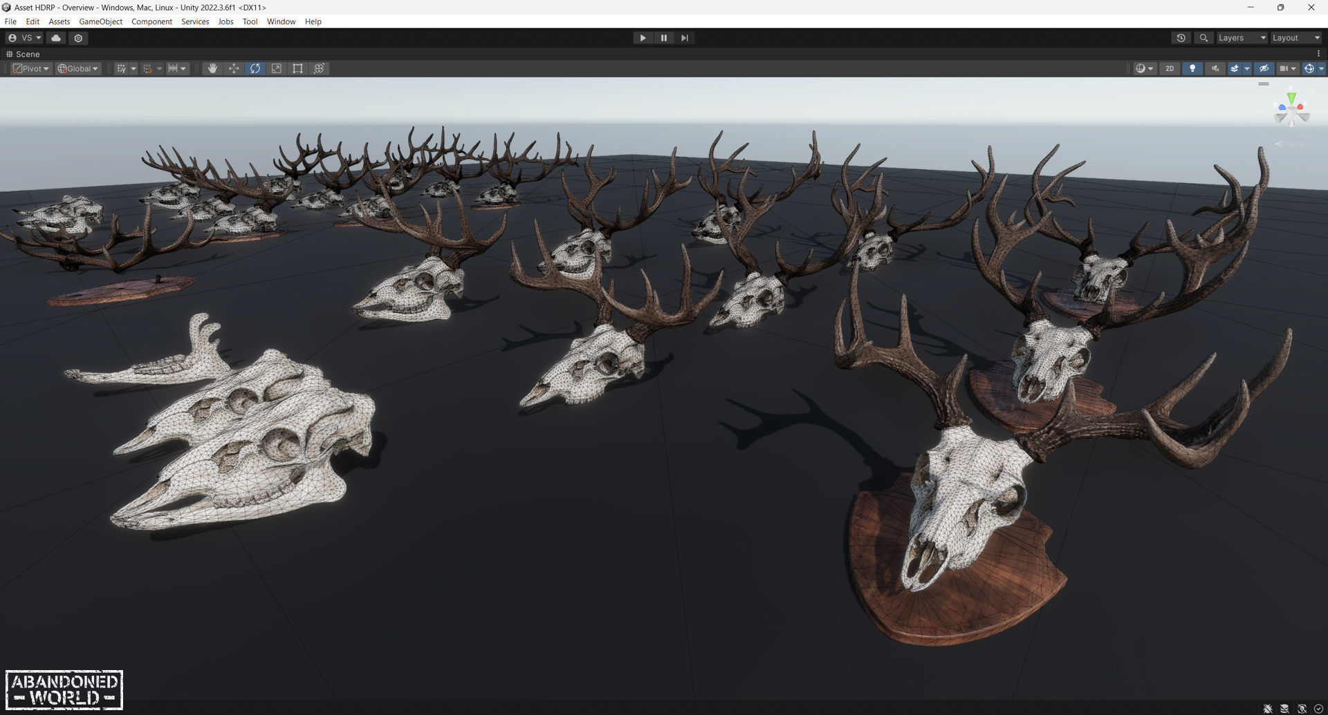 Deer Skull Low-poly 3D model_22