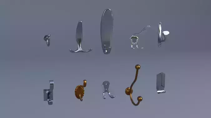 Hangers Low-poly 3D model