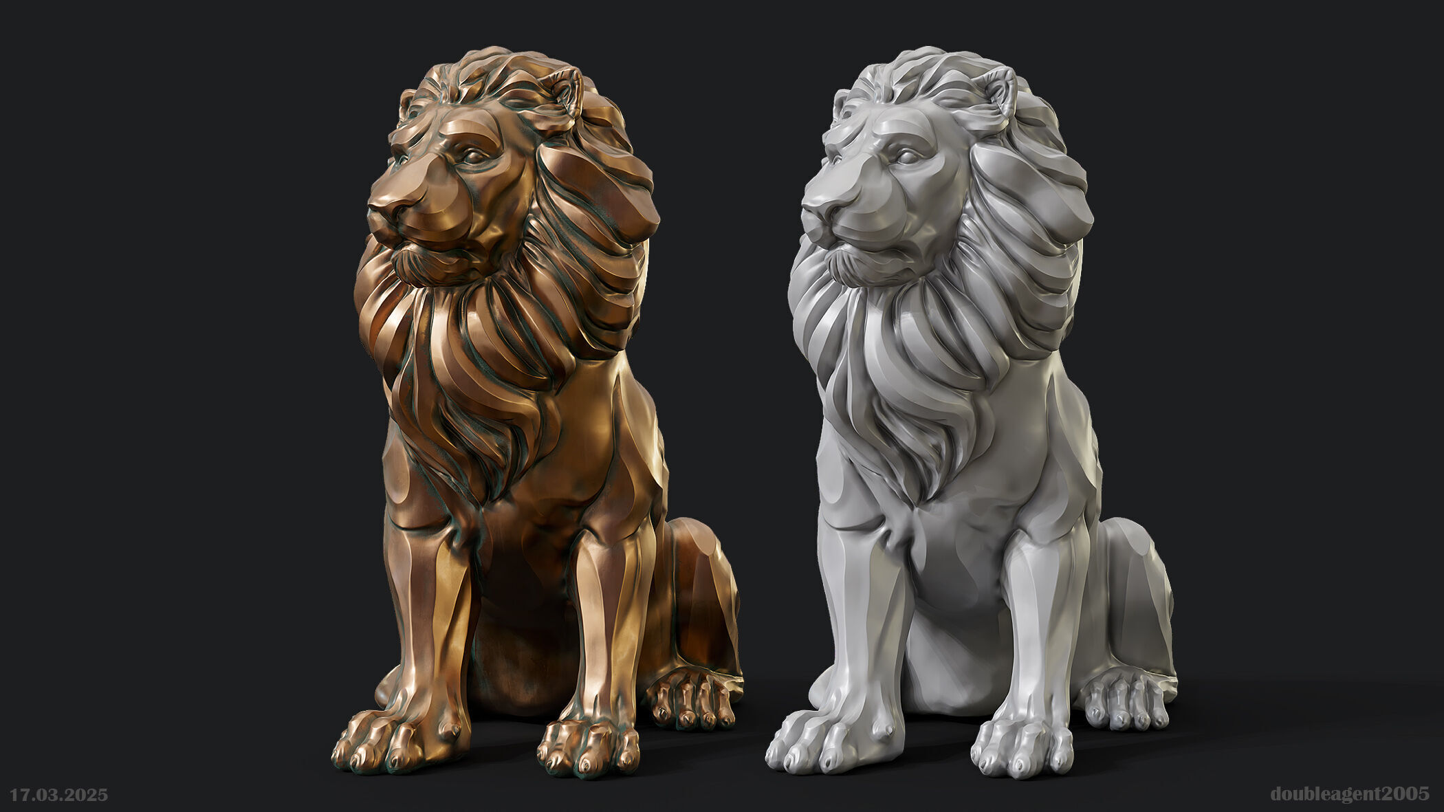 Stylized Lion by doubleagent2005 3D print model_6