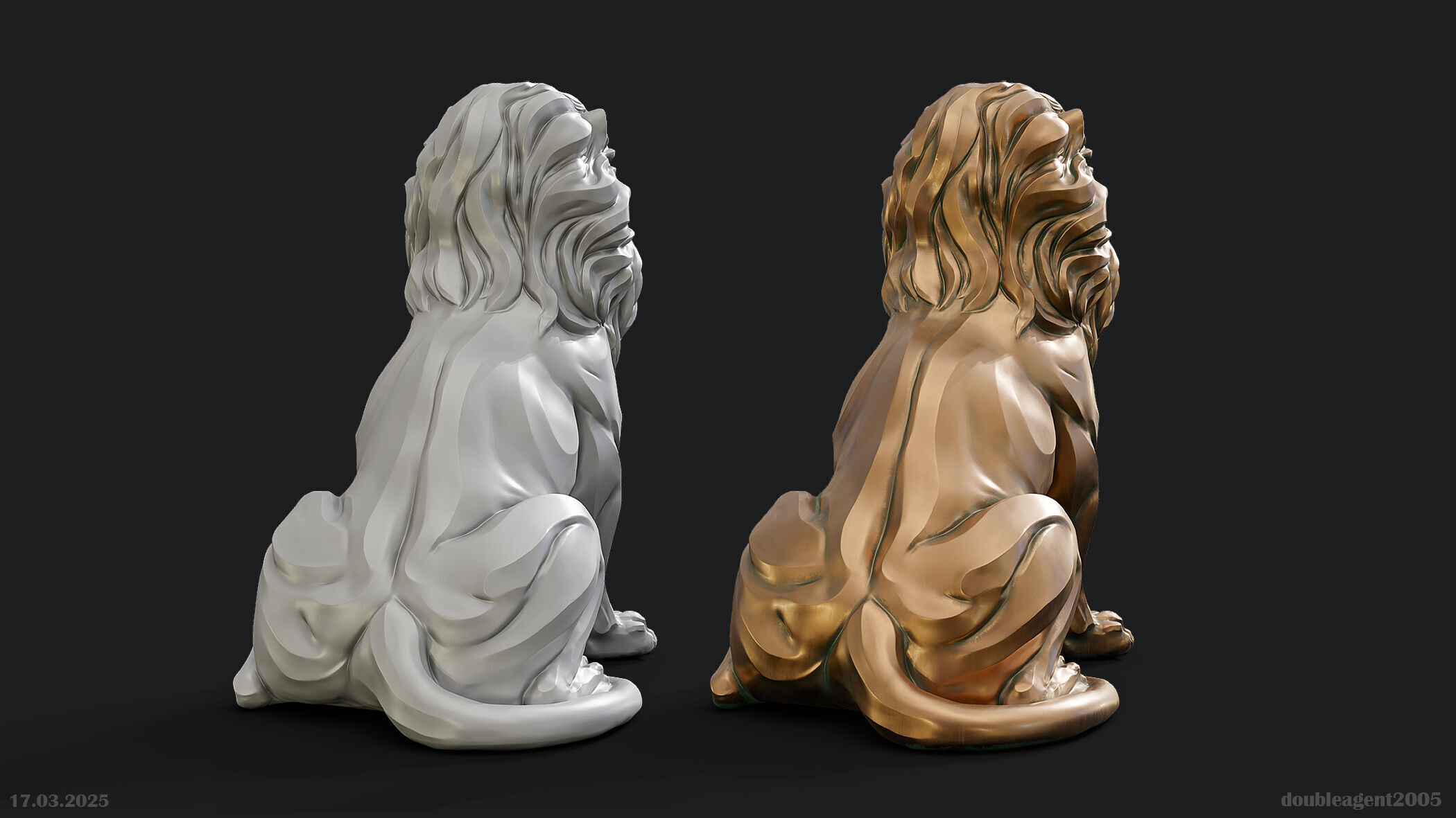 Stylized Lion by doubleagent2005 3D print model_8